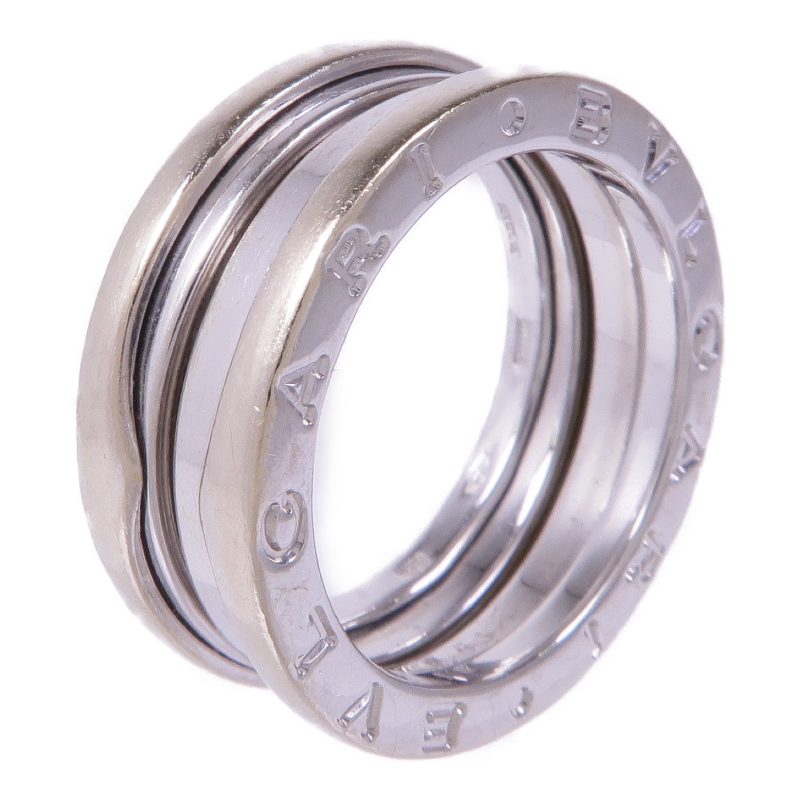 BVLGARI 18K白金B.zero1 3 Band Ring戒指Bvlgari#53/US#6.25