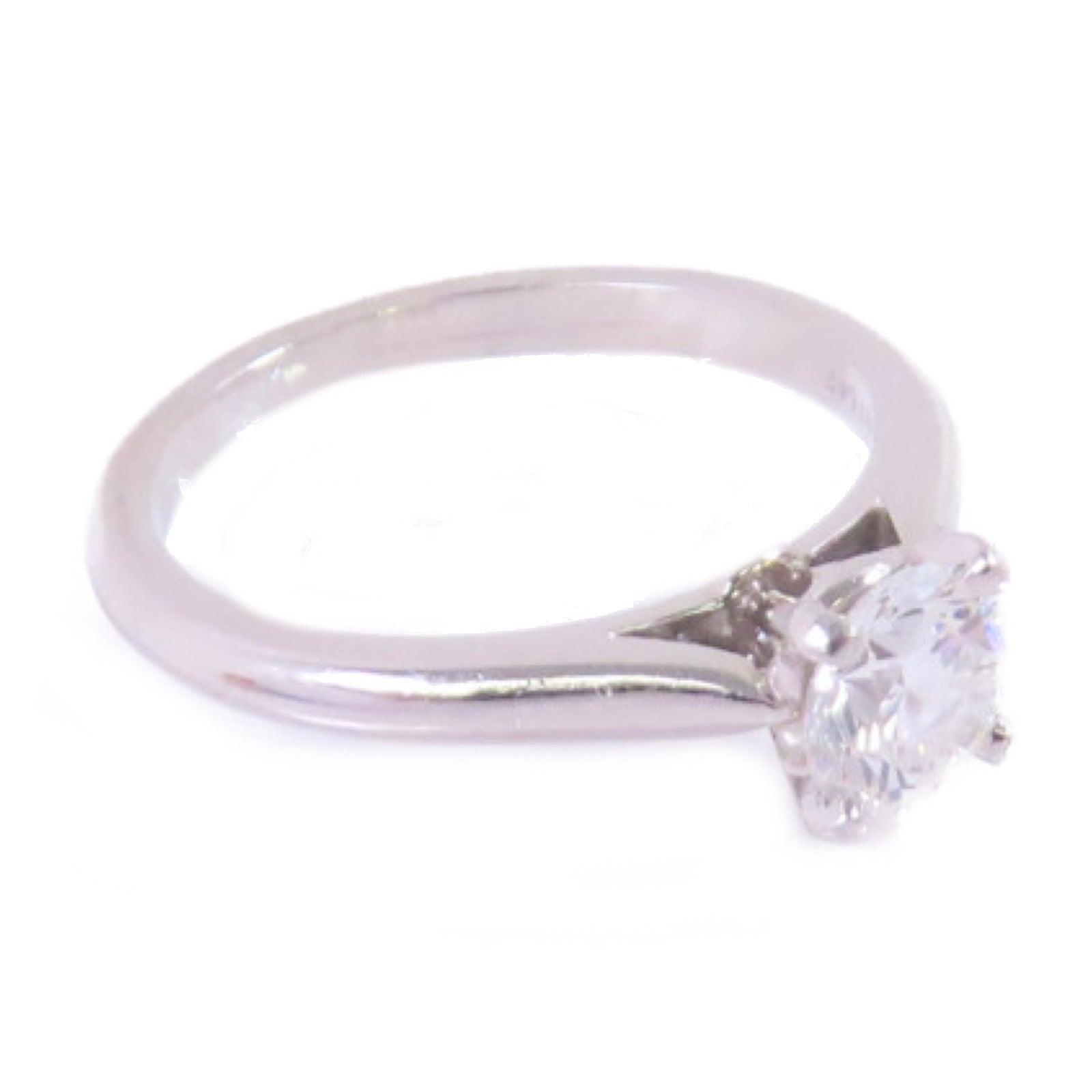 CARTIER PT950鉑金/0.55ct鑽石Diamond Engagement Ring戒指US#4.25/#48