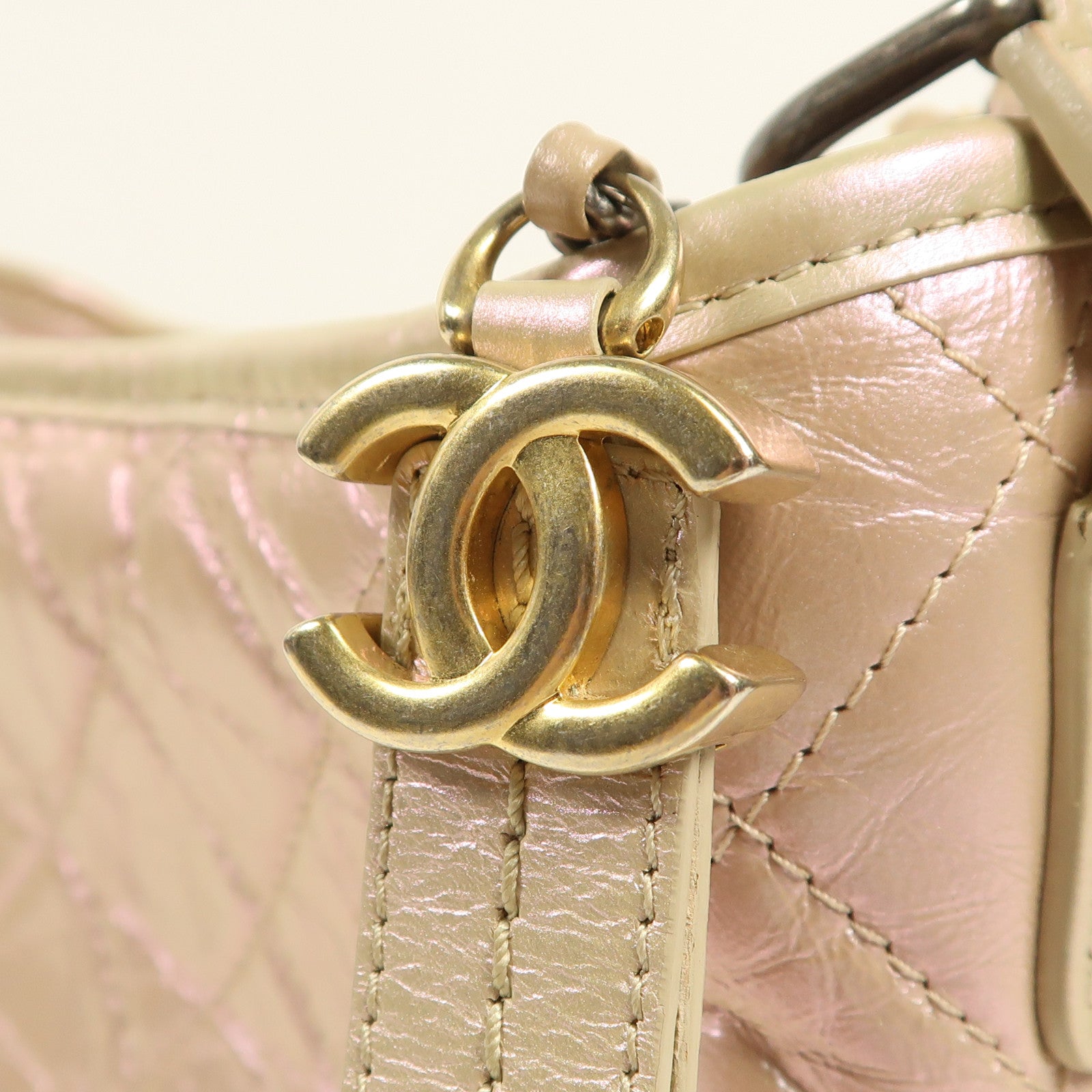 CHANEL 牛皮皮革Gabrielle鏈帶肩背袋