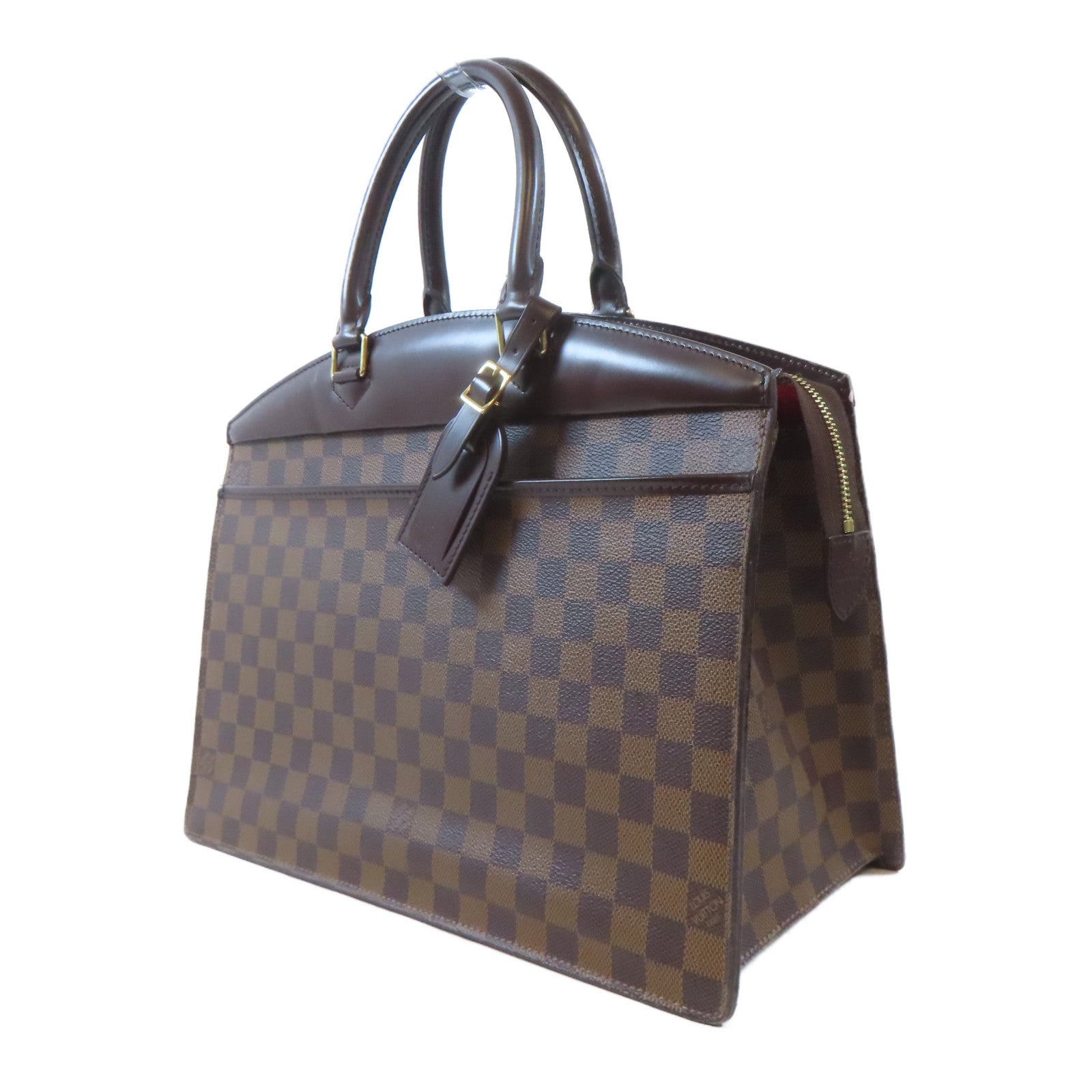 LOUIS VUITTON 【激減優惠】Damier Riviera金扣手挽袋啡色