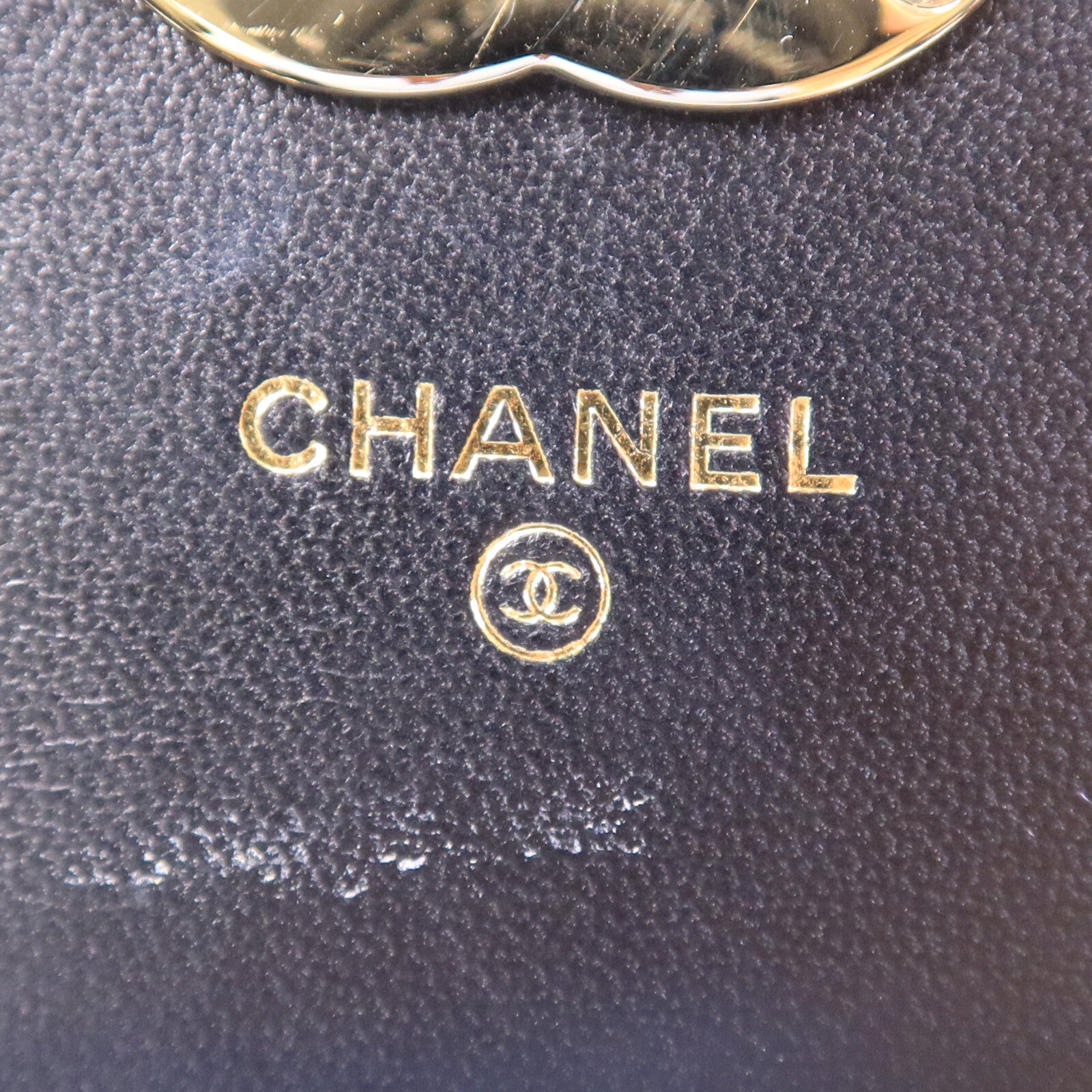 CHANEL 羊皮皮革Vanity Phone Holder鏈帶肩背袋