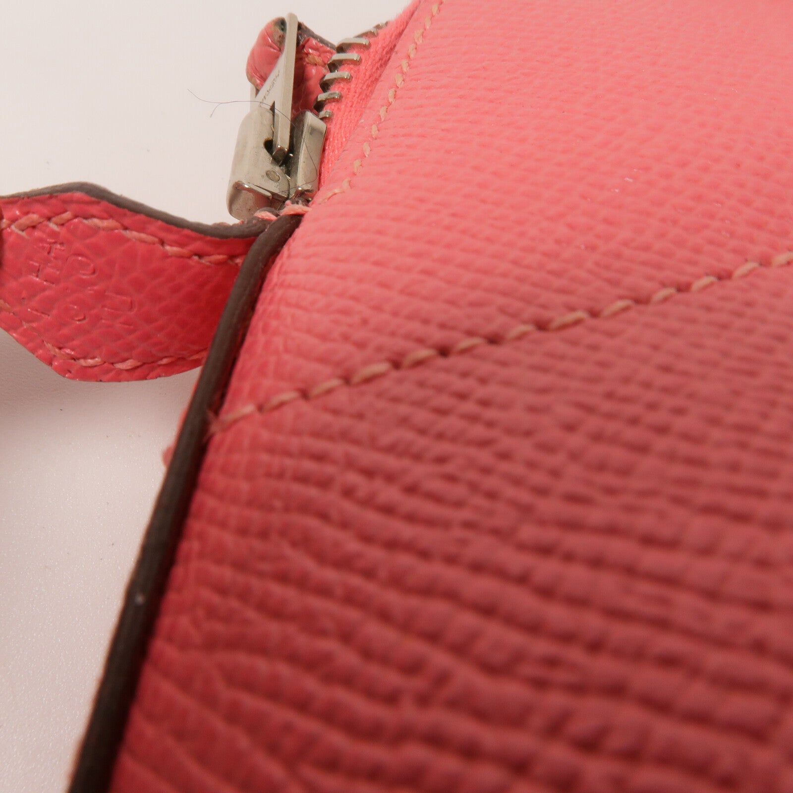HERMES Epsom皮革Bolide 27手挽肩背兩用袋Rose Azalee