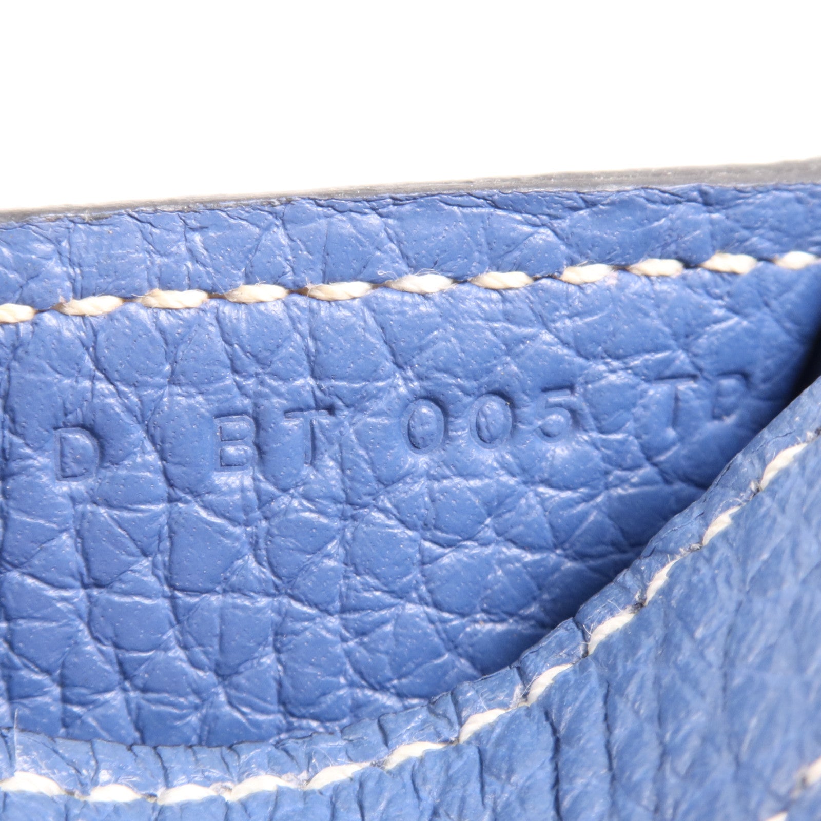 HERMES Clemence皮革 Halzan 31銀扣手挽肩背兩用袋Bleu Agat