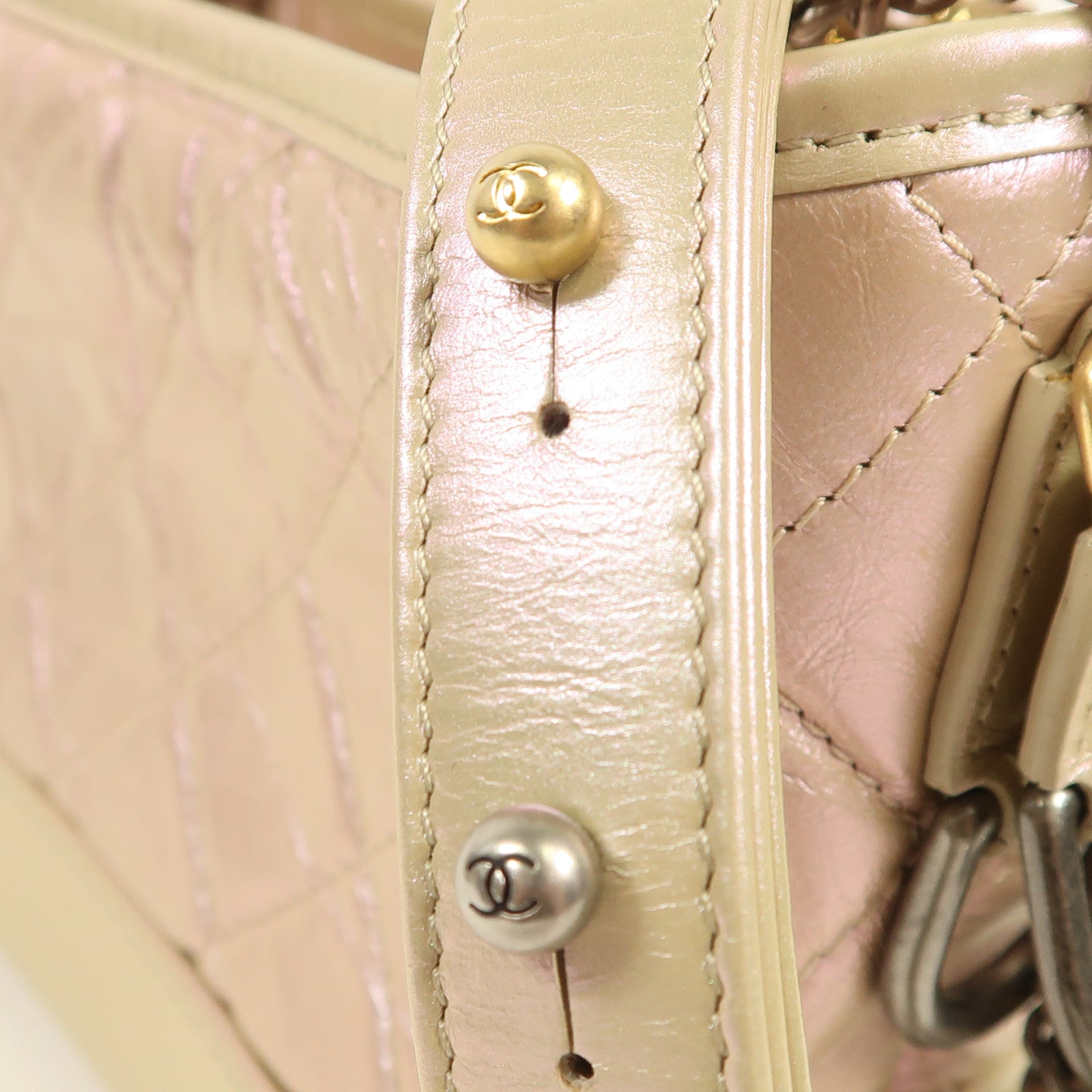 CHANEL 牛皮皮革Gabrielle鏈帶肩背袋