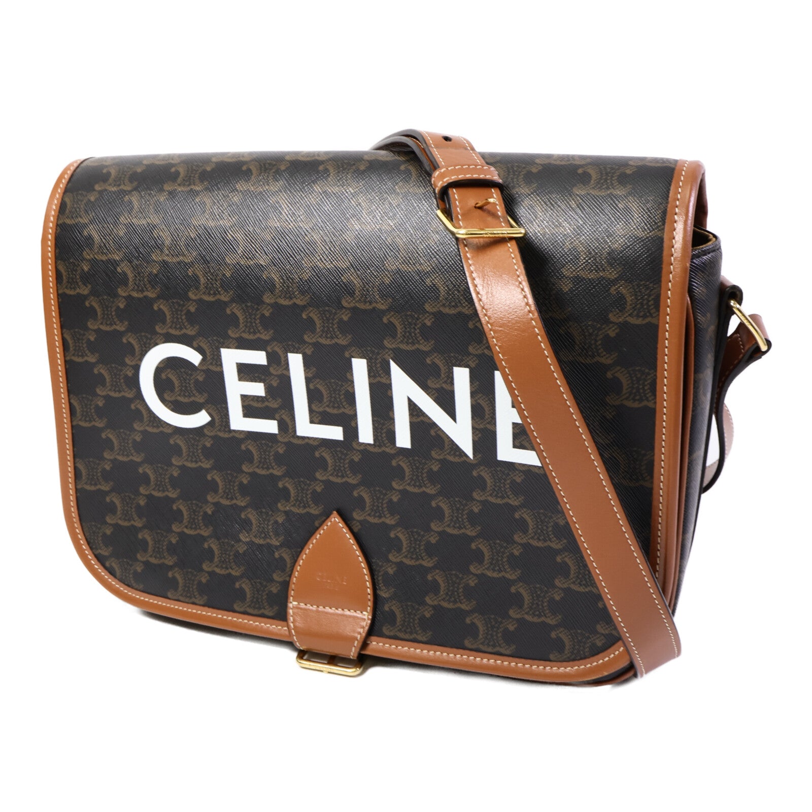 CELINE 塗層帆布Messenger Bag肩背袋