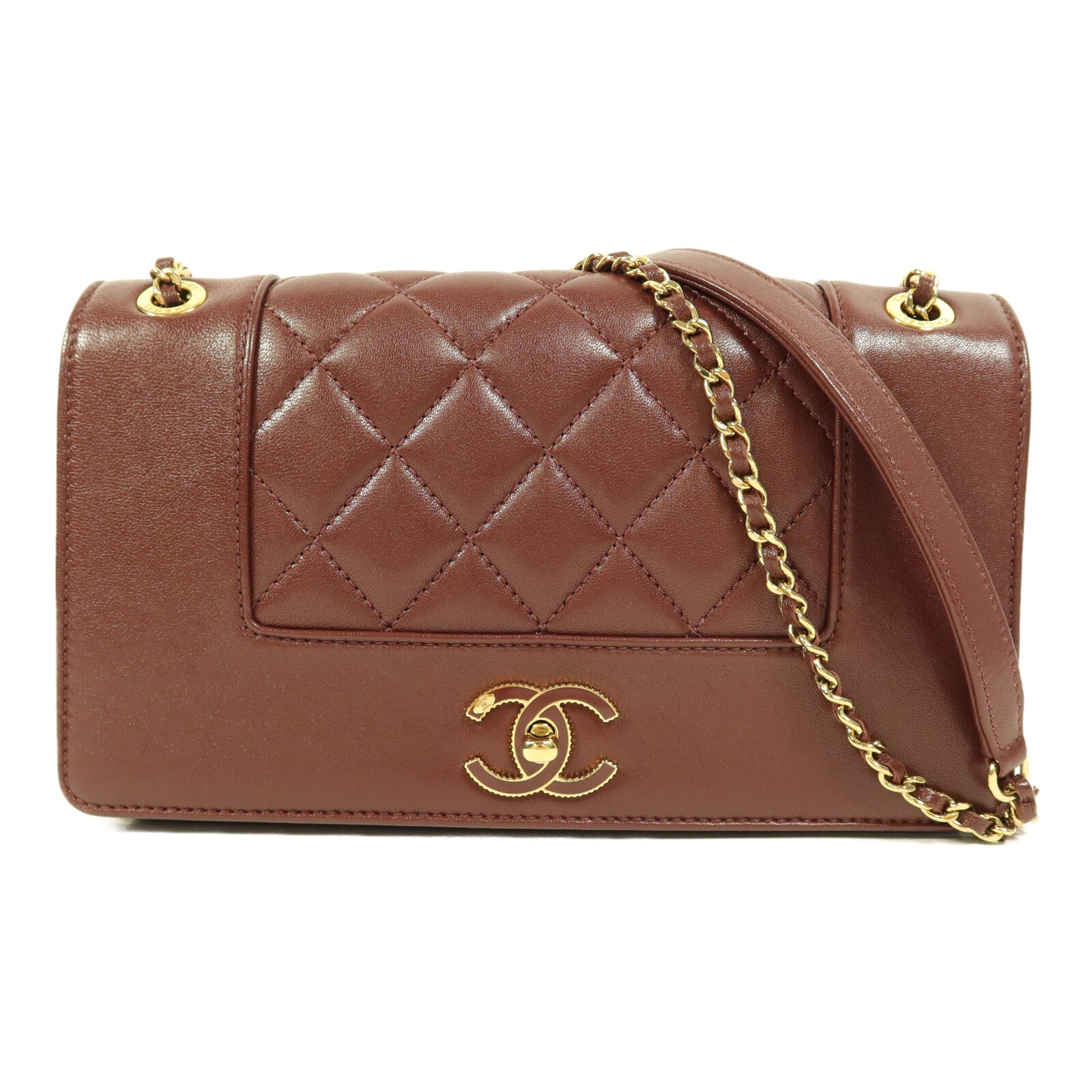 CHANEL 羊皮皮革Chain Shoulder鏈帶肩背袋