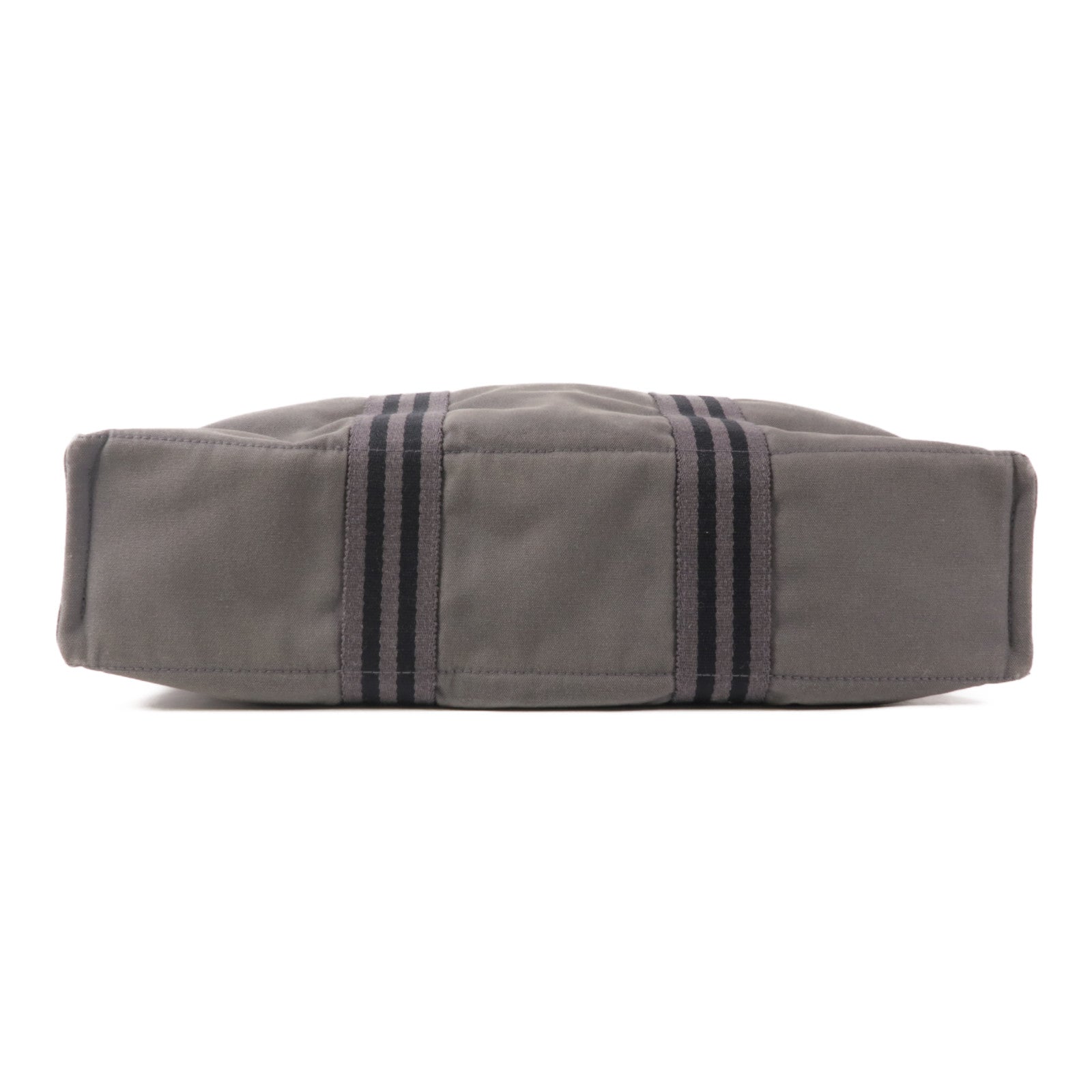 HERMES PHW Classic Hang Bag Canvas Gray