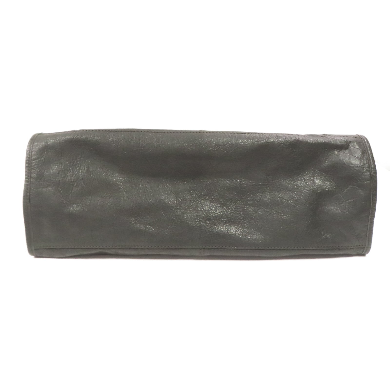 BALENCIAGA 牛皮皮革Giant Part Time銀扣手挽肩背兩用袋灰色