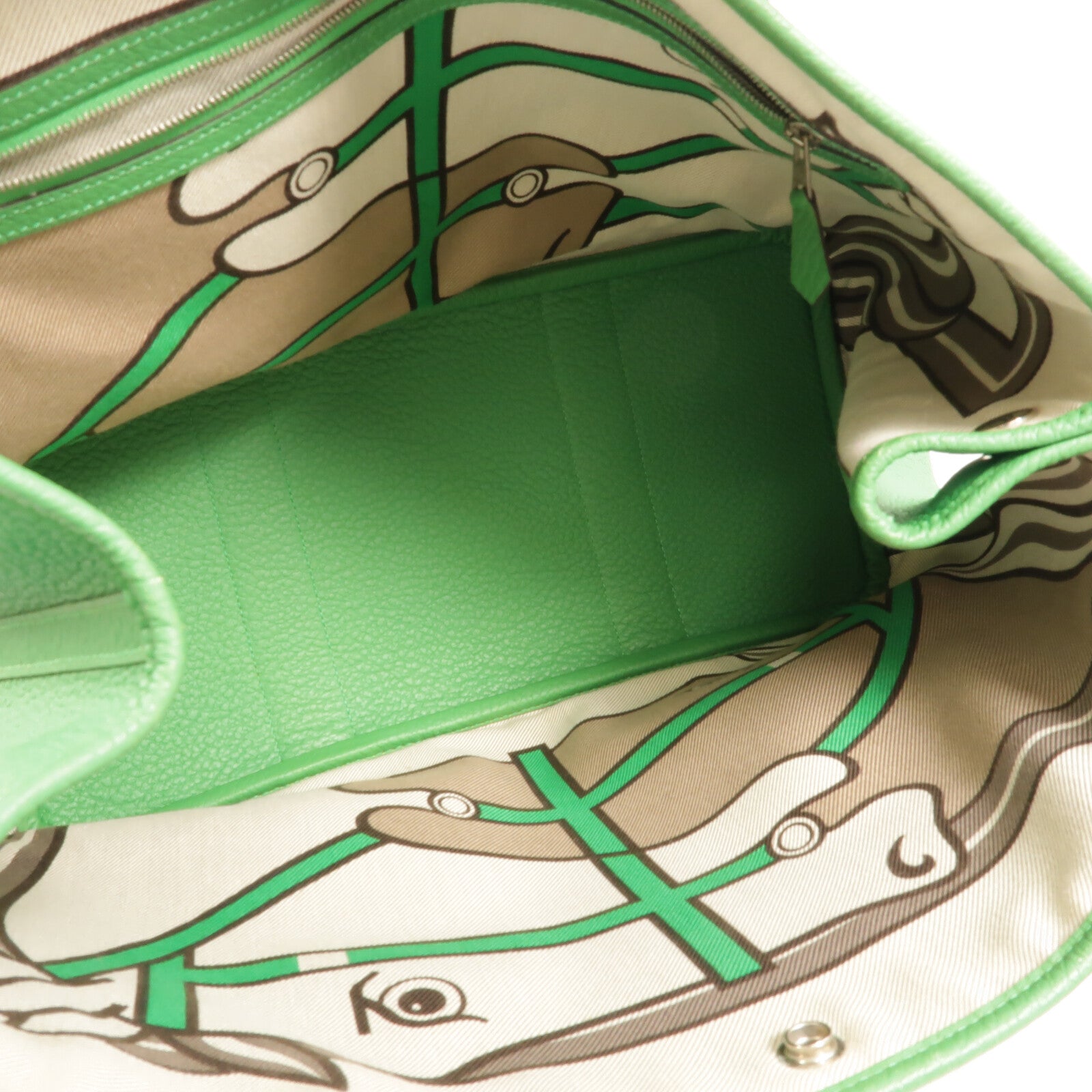 HERMES Negonda皮革Garden Party PM手挽袋Bamboo