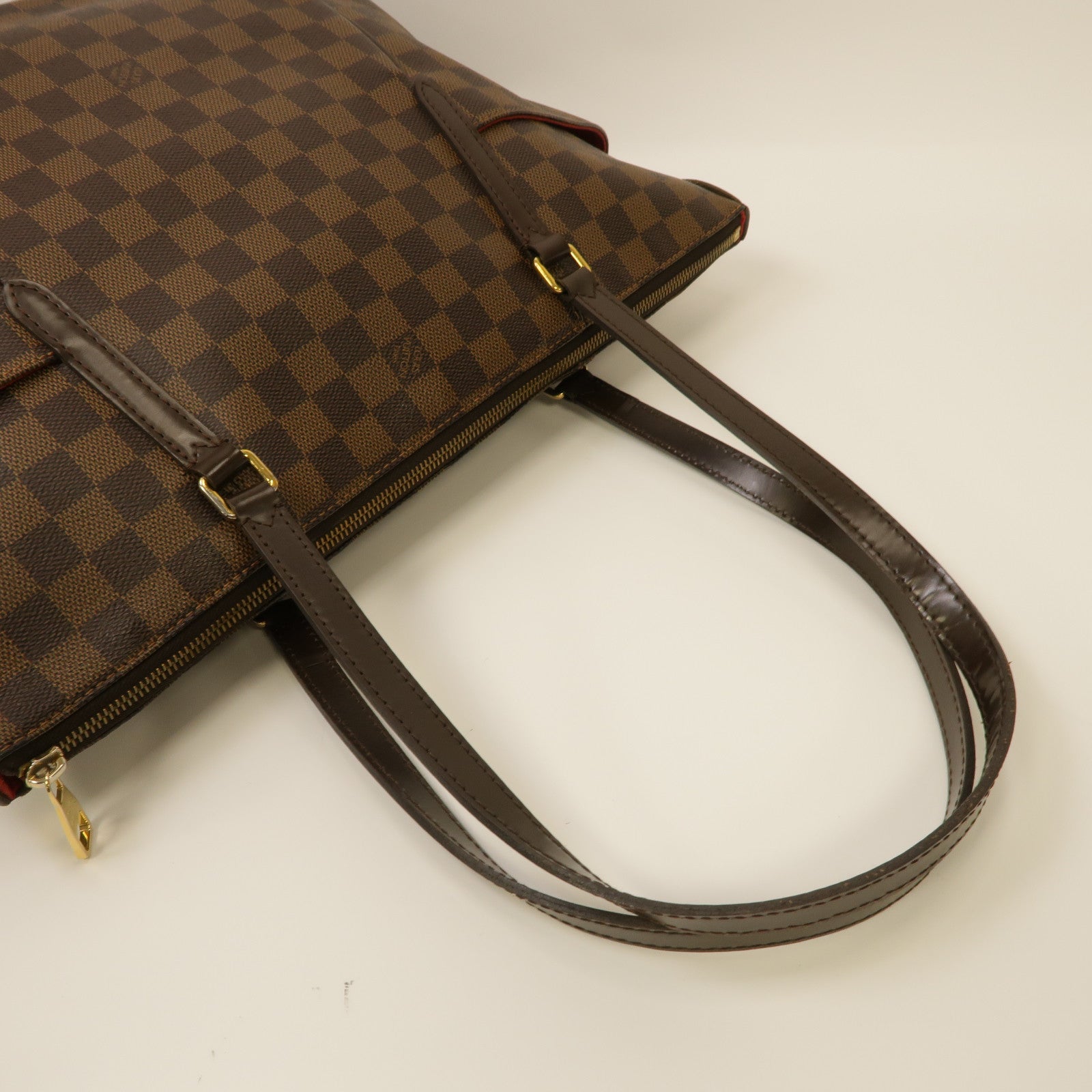 LOUIS VUITTON 【激減優惠】Damier Totally MM金扣肩背袋啡色