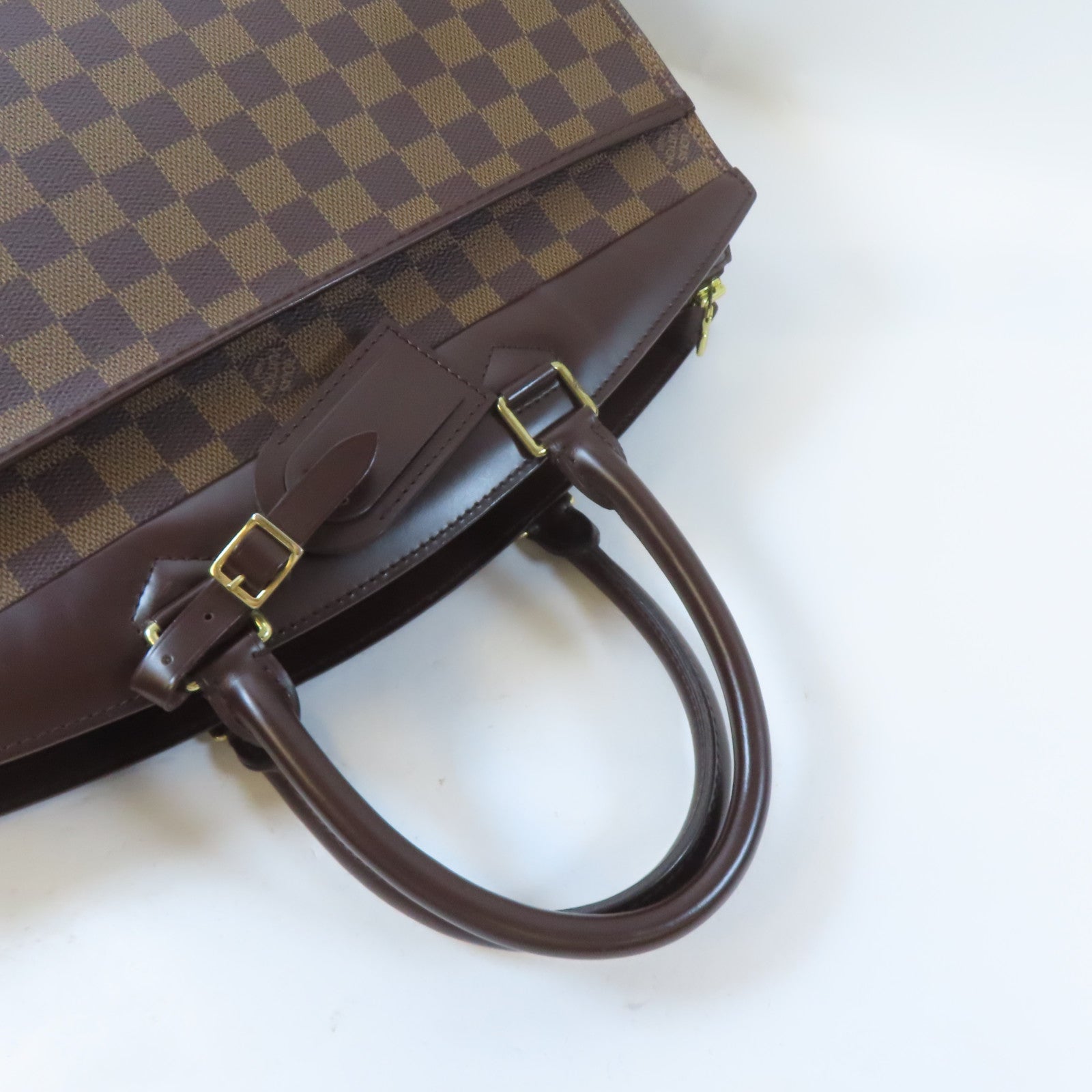 LOUIS VUITTON 【激減優惠】Damier Riviera金扣手挽袋啡色