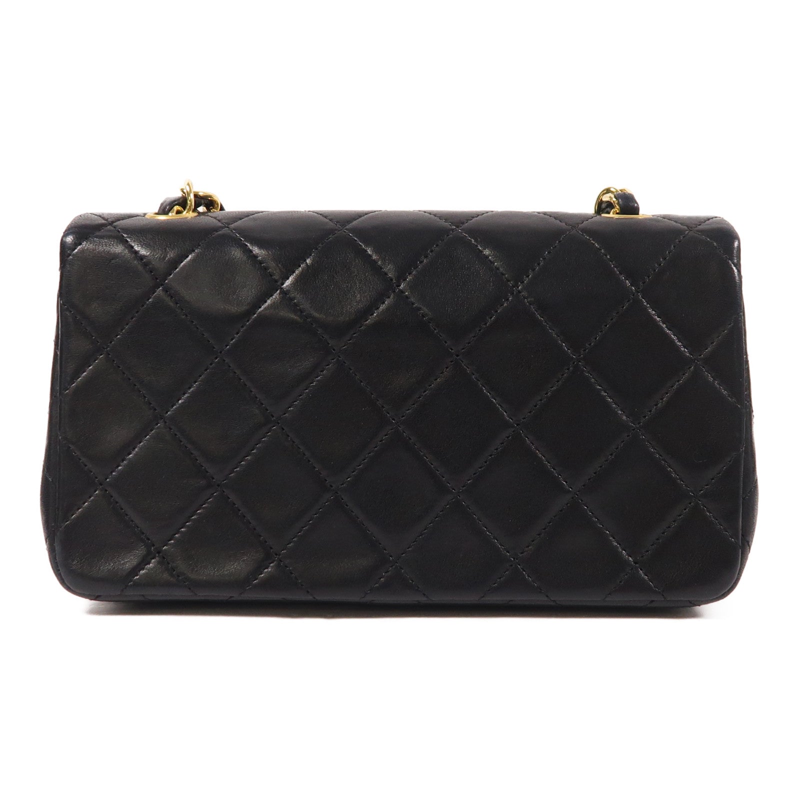 CHANEL 羊皮皮革Vintage Chain Shoulder金扣鏈帶肩背袋