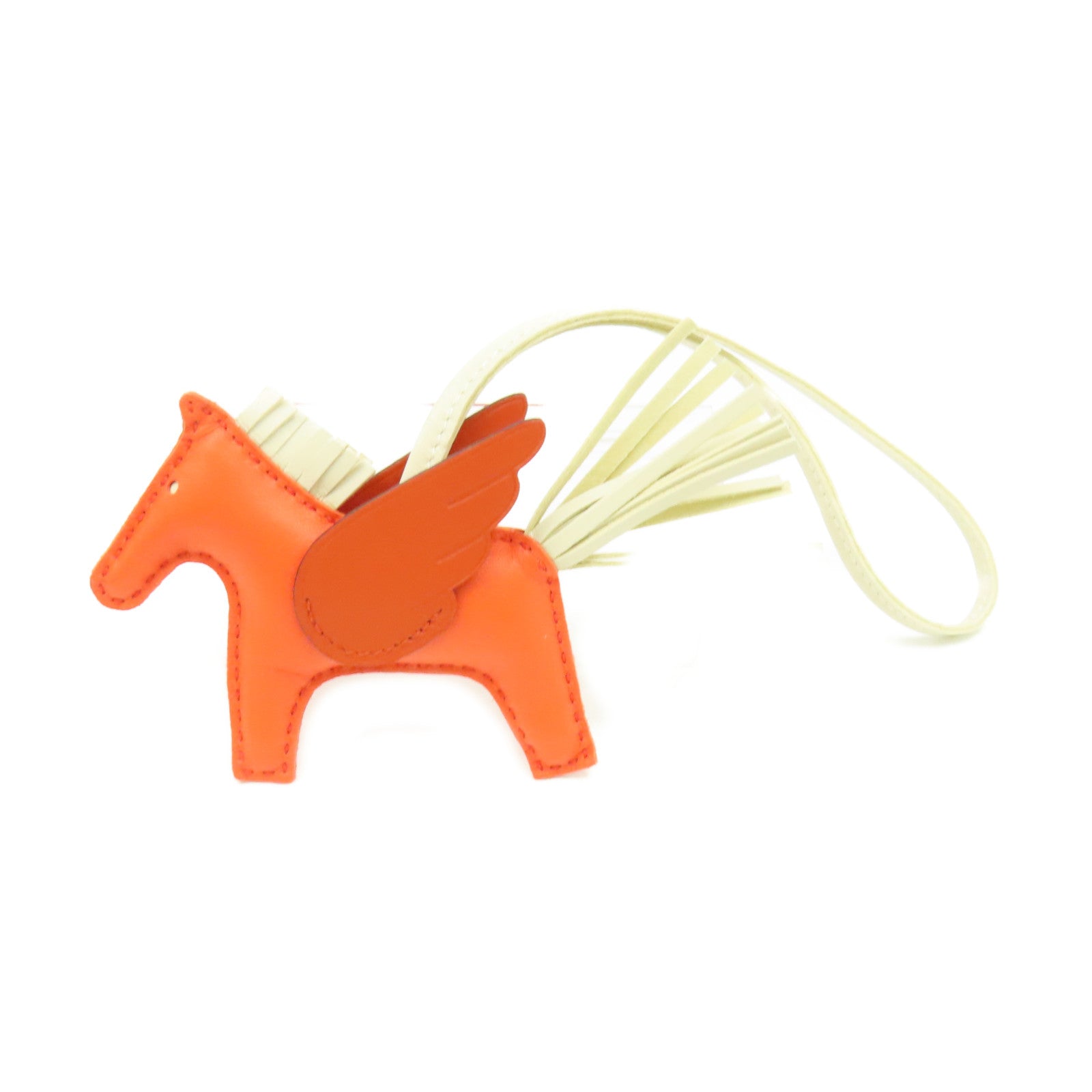 HERMES 【激減優惠】Swift皮革Rodeo Pegase PM Charm掛飾Orange橙色
