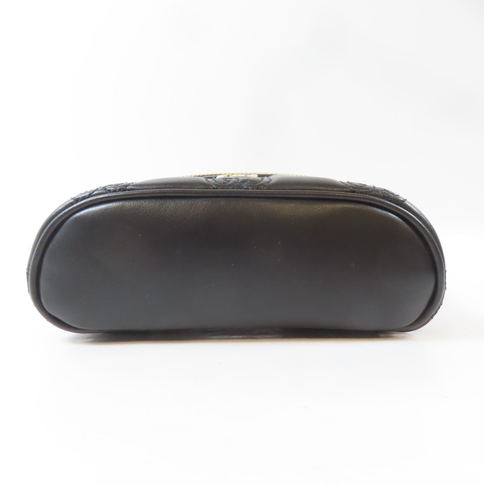 GUCCI 牛皮皮革GG Matelasse Top Handle Mini Bag金扣手挽肩背兩用袋黑色