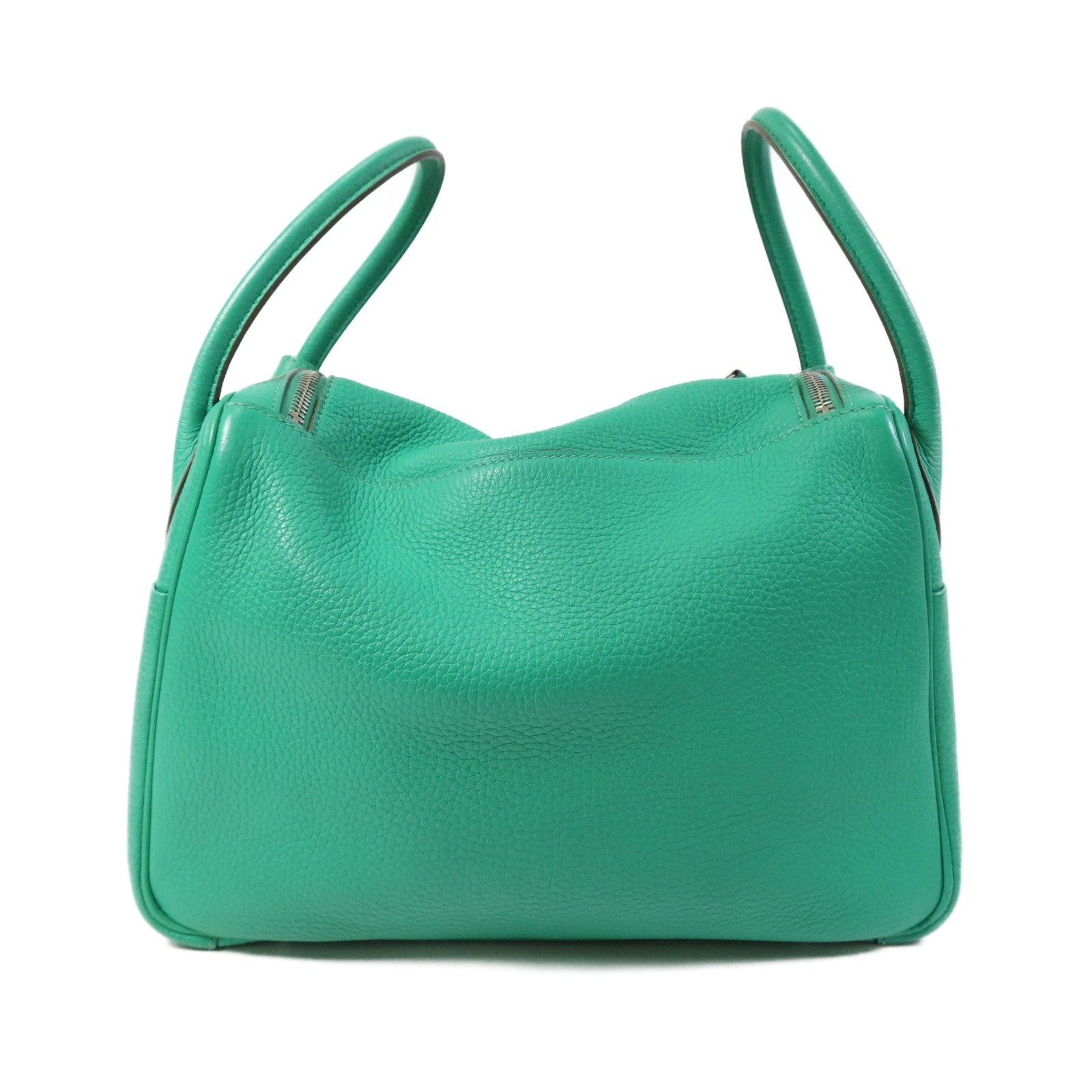 HERMES Clemence皮革Lindy 30銀扣手挽肩背兩用袋Bamboo