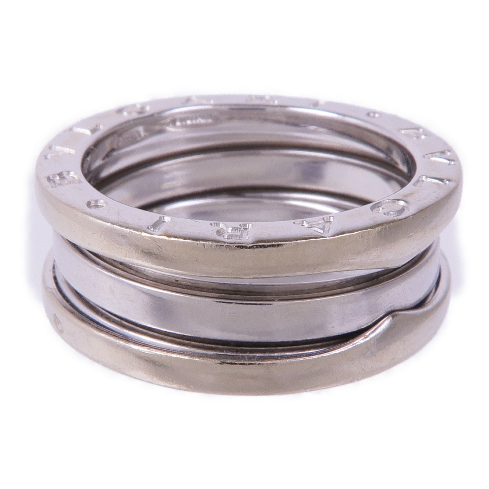 BVLGARI 18K白金B.zero1 3 Band Ring戒指Bvlgari#53/US#6.25