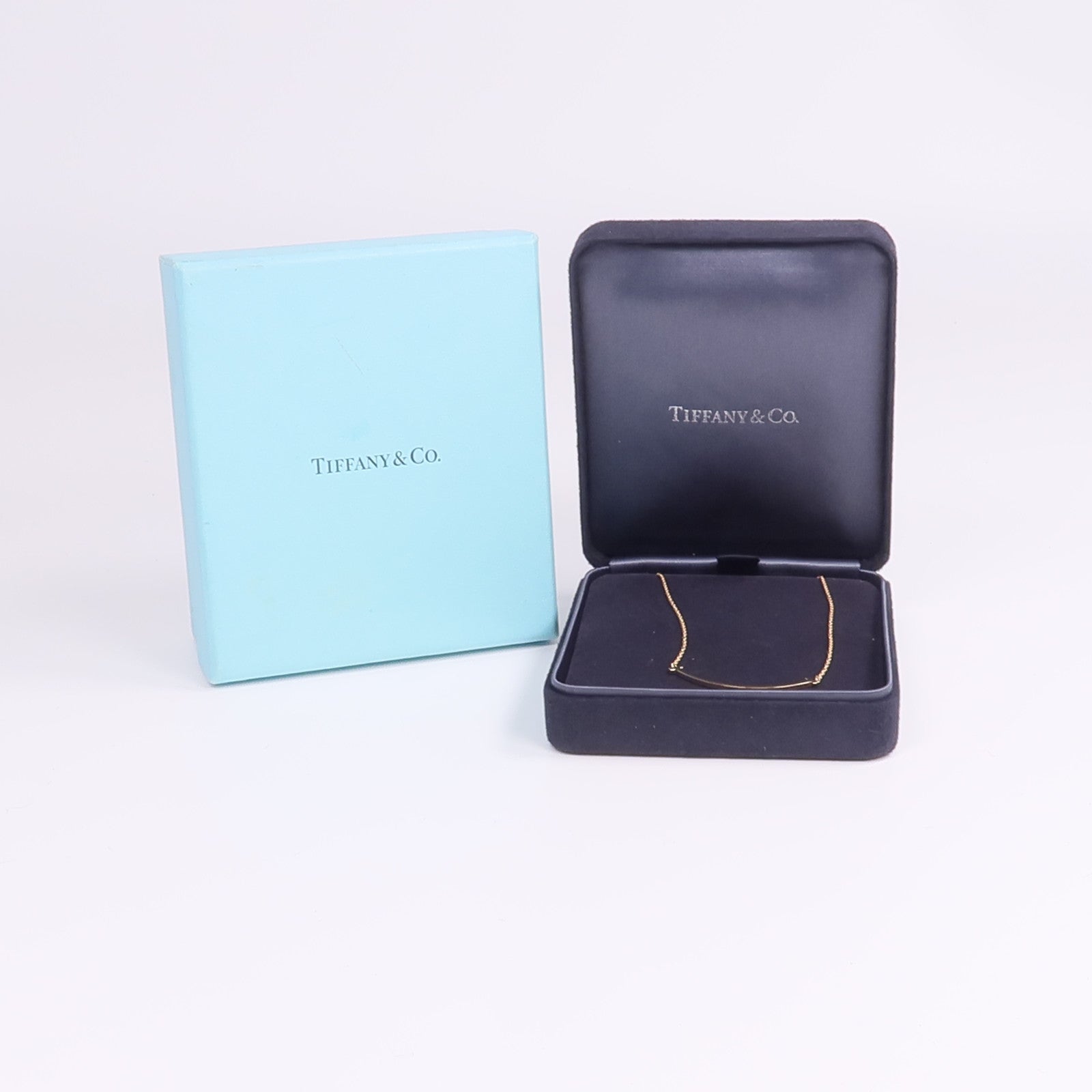 TIFFANY＆CO 18K玫瑰金T Smile Necklace項鍊