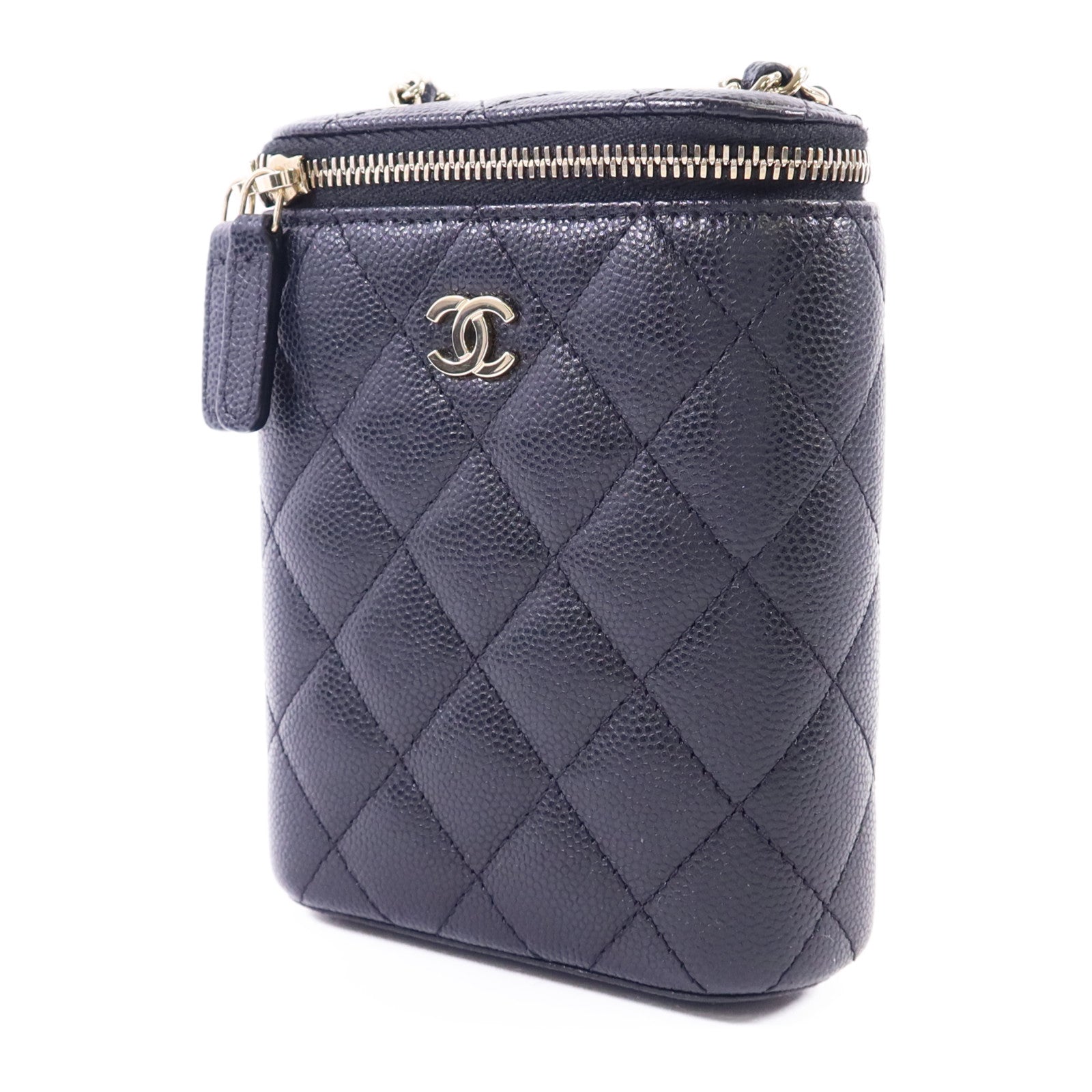 CHANEL 牛皮皮革Chain Shoulder金扣鏈帶肩背袋