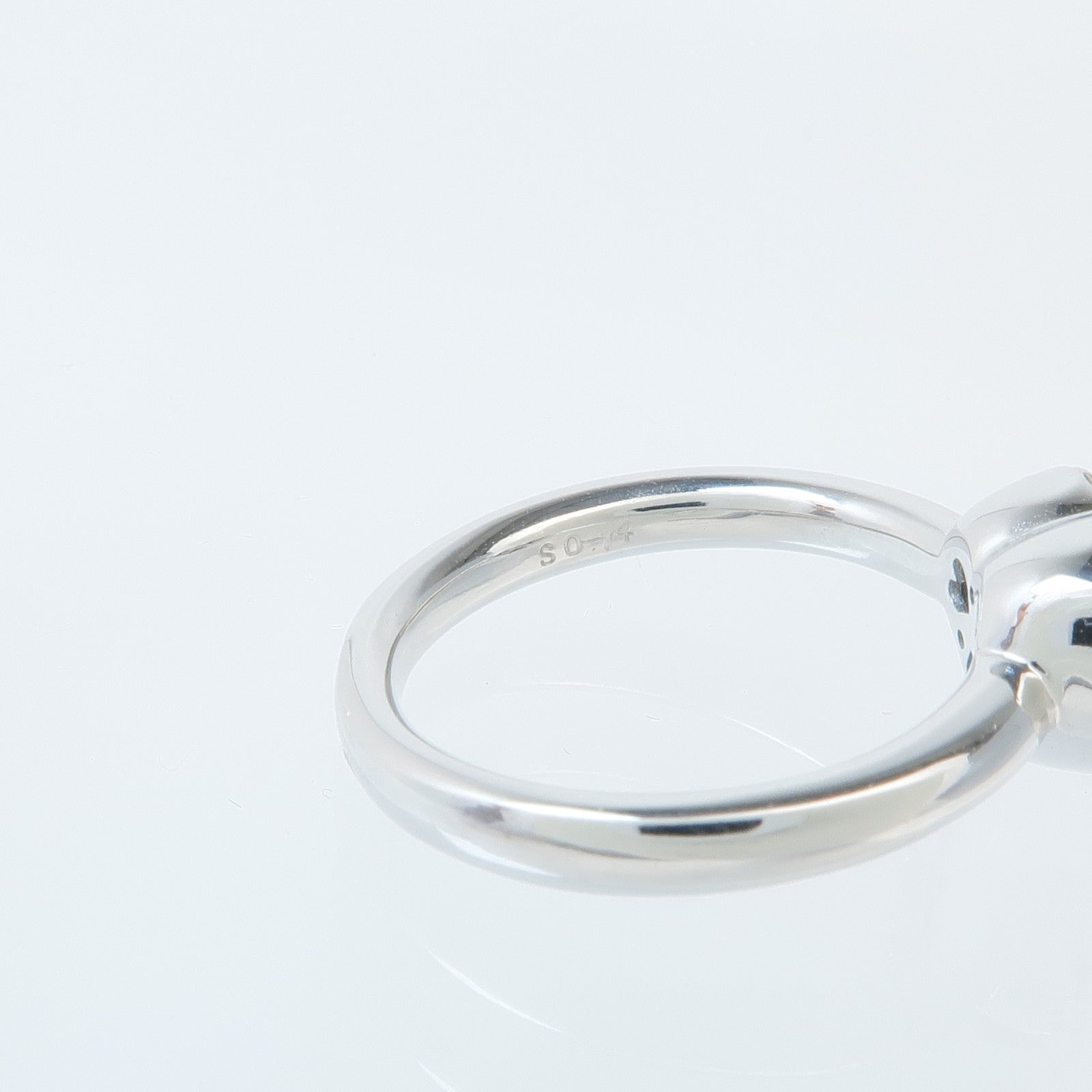 Ponte Vecchio 18K白金Sapphire Diamond Ring藍寶石/鑽石戒指US#5.75