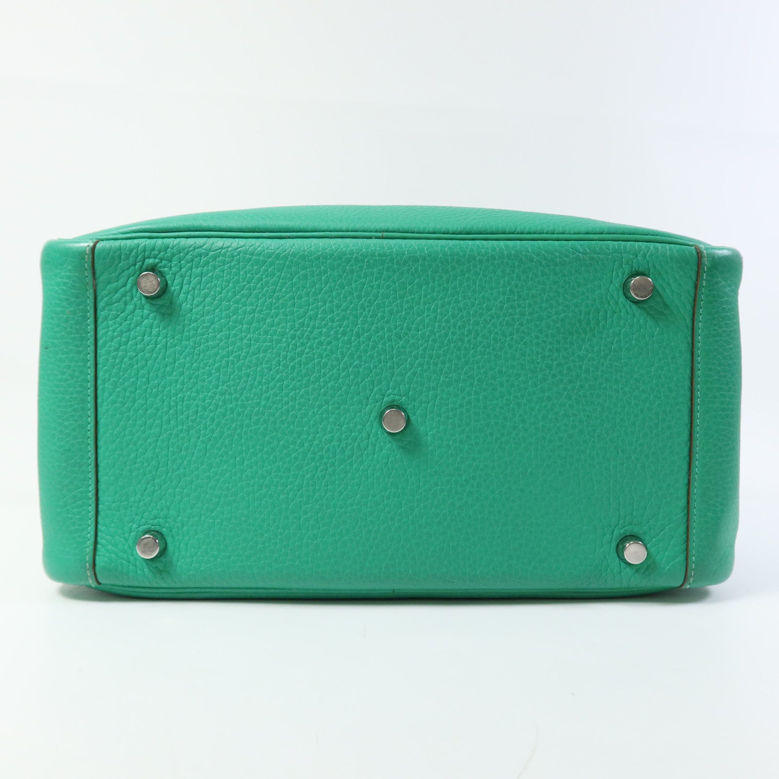 HERMES Clemence皮革Lindy 30銀扣手挽肩背兩用袋Bamboo