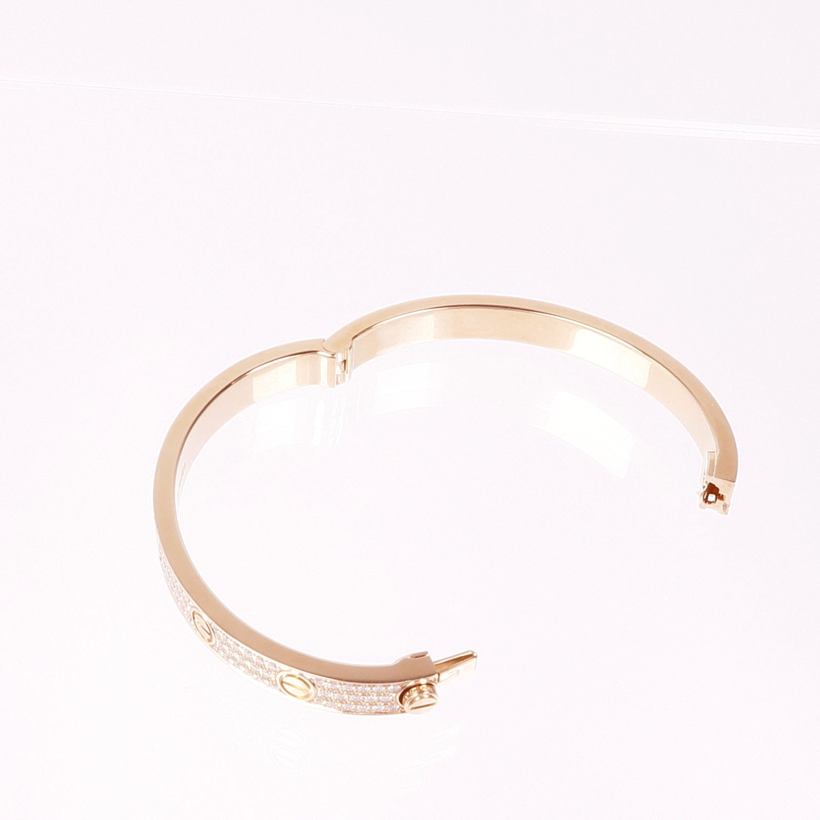 CARTIER 18K玫瑰金Love Bracelet Classic Model鑽石手鐲Cartier#17