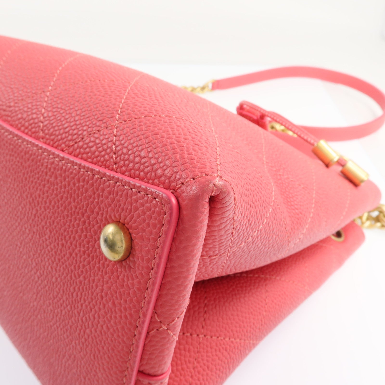 CHANEL 【激減優惠】牛皮皮革Bolsa CC Drawstring金扣手挽肩背兩用袋