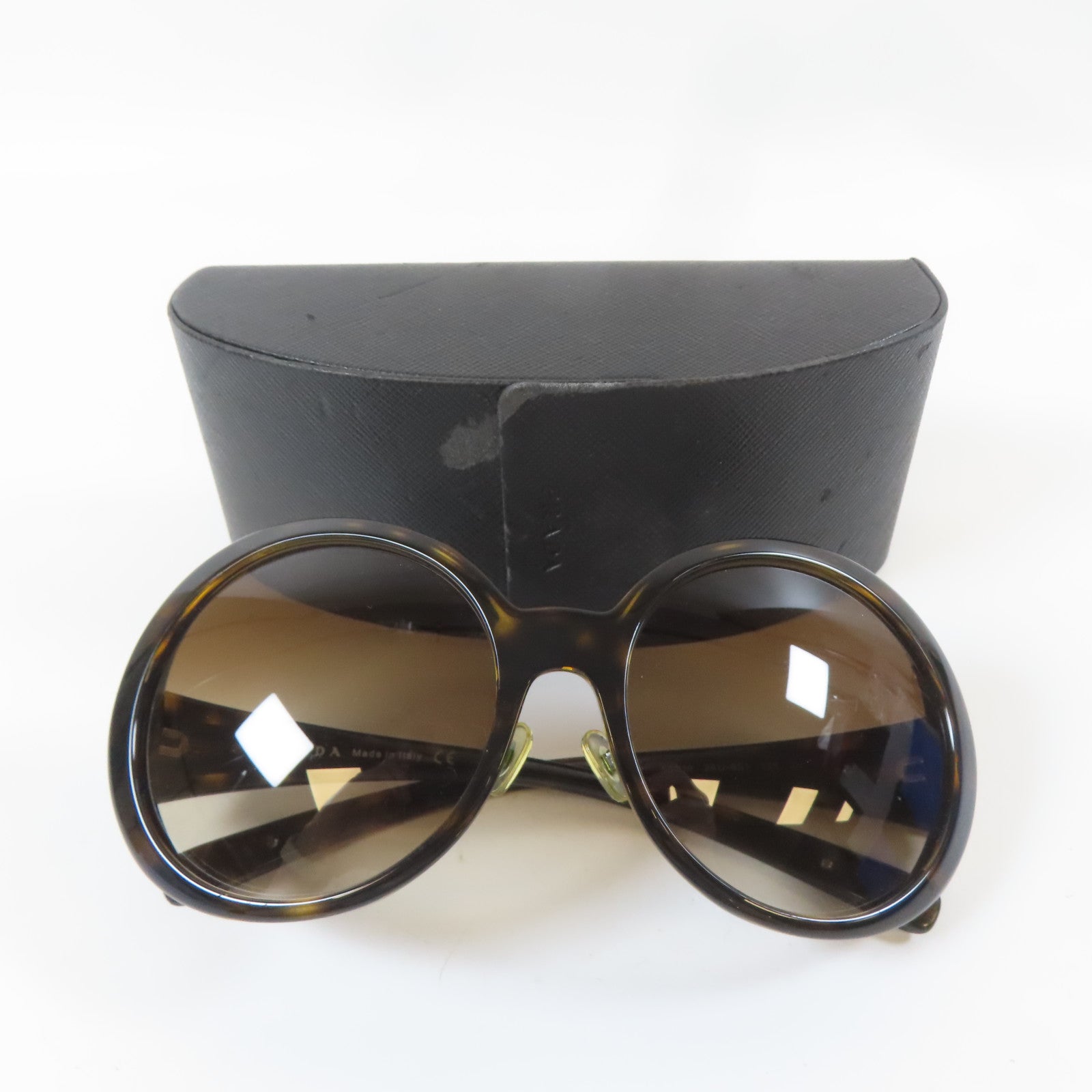 PRADA PVC Sunglasses太陽眼鏡黑色/棕色