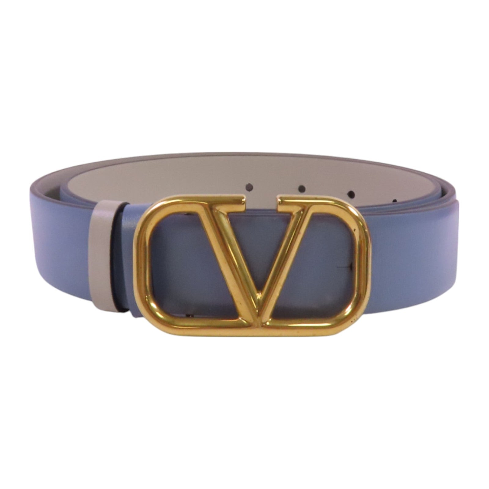 Valentino 牛皮皮革Belt金扣皮帶