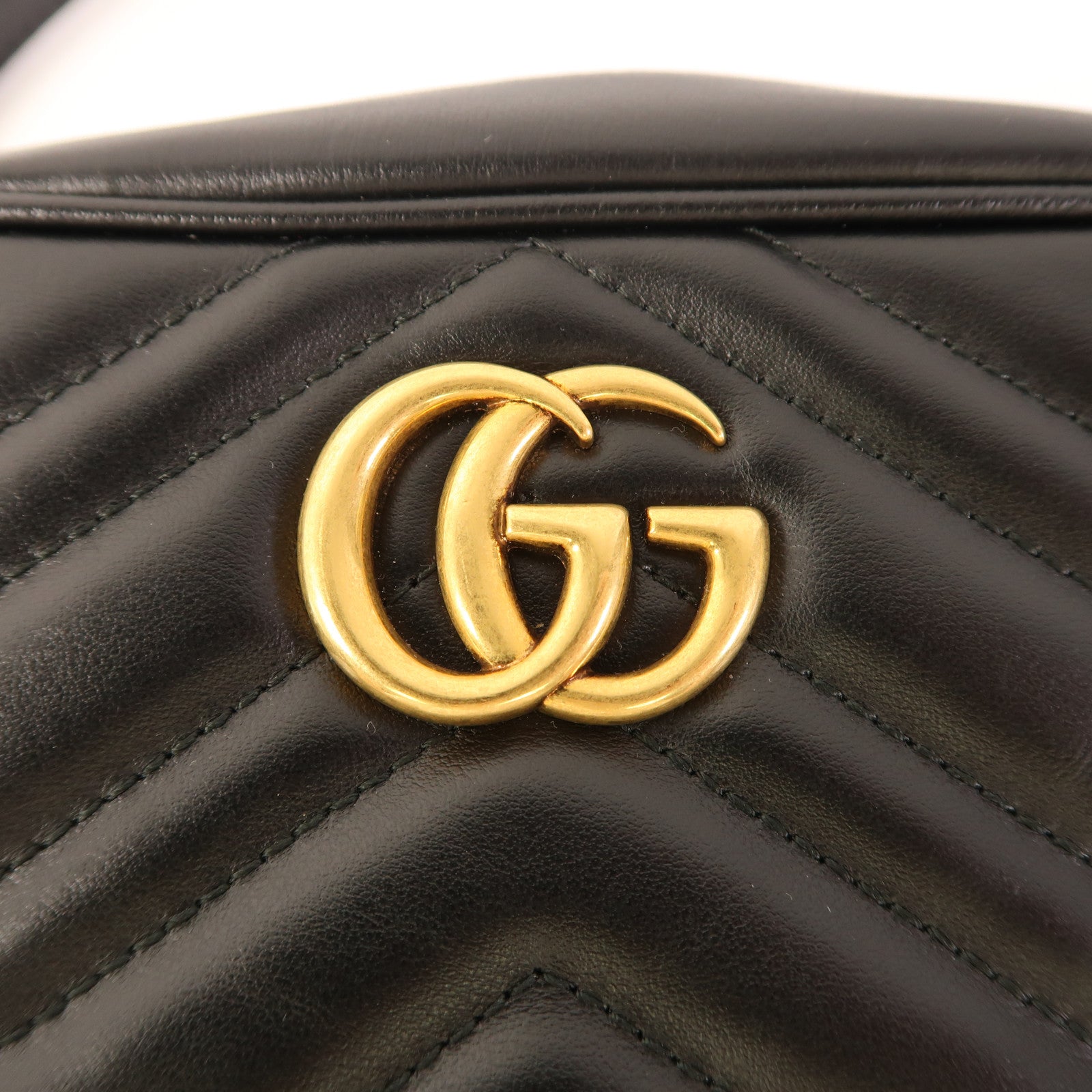 GUCCI 牛皮皮革GG Marmont金扣肩背袋