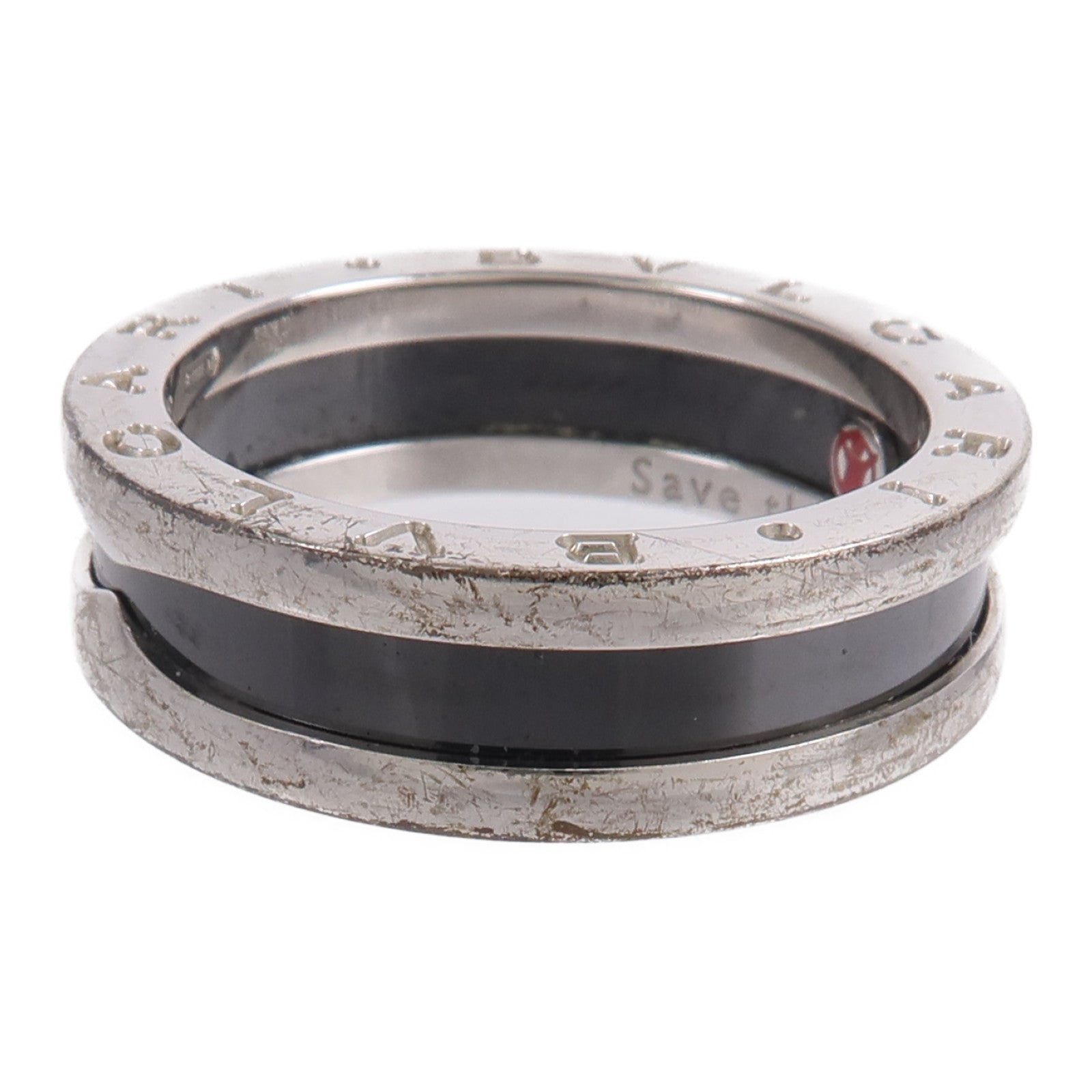 BVLGARI 925純銀/陶瓷B.Zero1 Save the Children Ring戒指