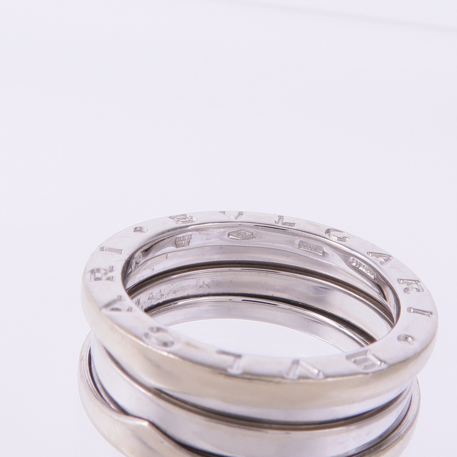 BVLGARI 18K白金B.zero1 3 Band Ring戒指Bvlgari#53/US#6.25