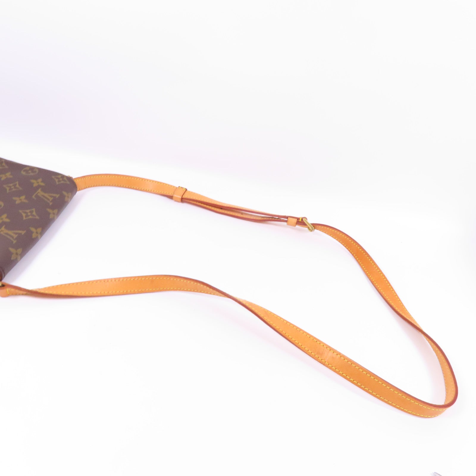 LOUIS VUITTON Monogram Musette Salsa金扣肩背袋棕色