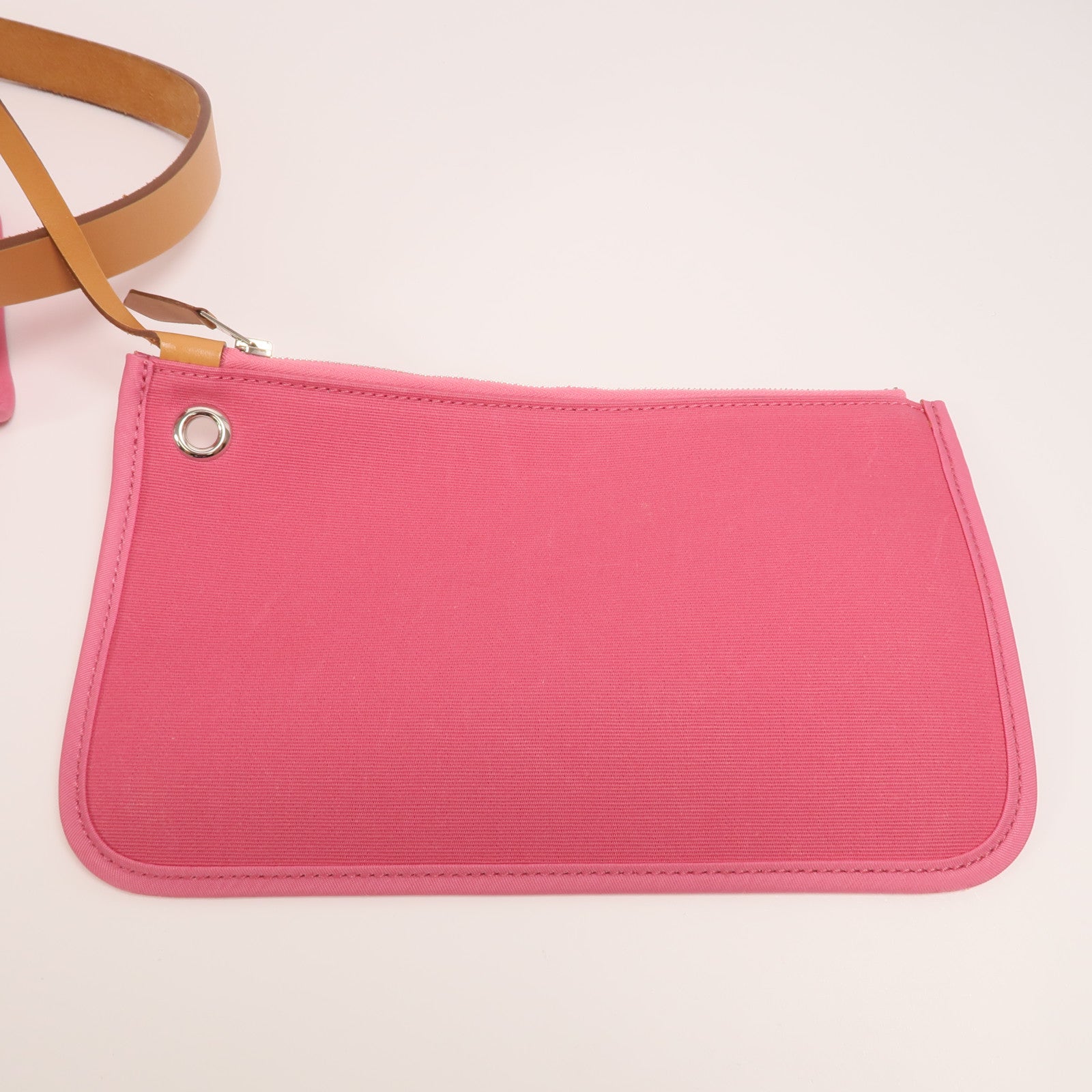 HERMES 帆布Herbag PM手挽肩背兩用袋Rose Hortensia