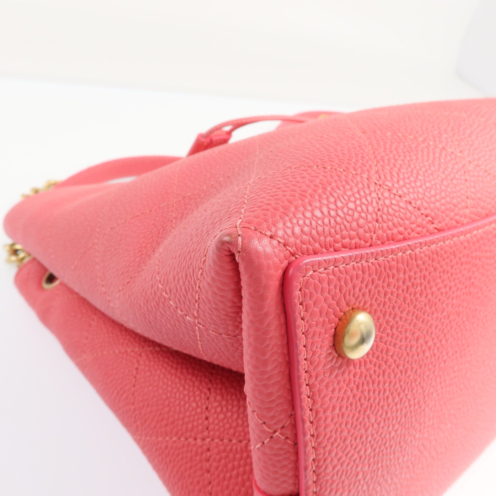 CHANEL 【激減優惠】牛皮皮革Bolsa CC Drawstring金扣手挽肩背兩用袋