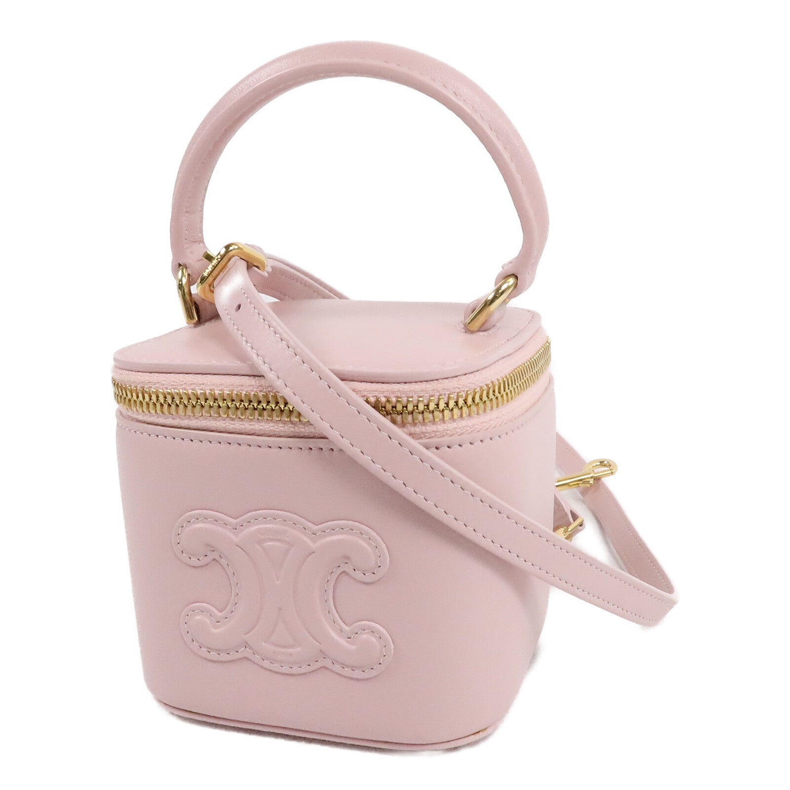 CELINE 牛皮皮革Mini Vanity Case手挽肩背兩用袋