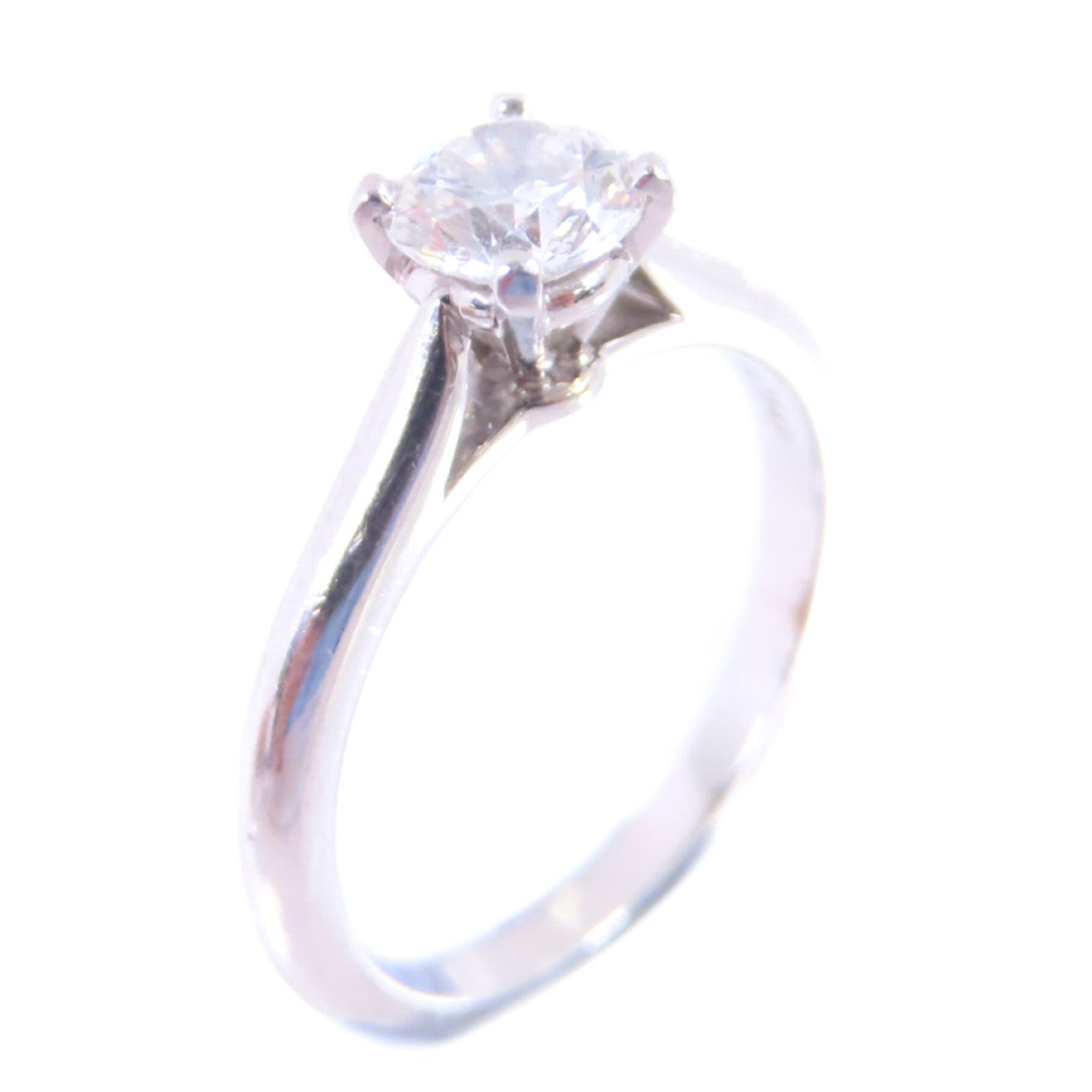CARTIER PT950鉑金/0.55ct鑽石Diamond Engagement Ring戒指US#4.25/#48