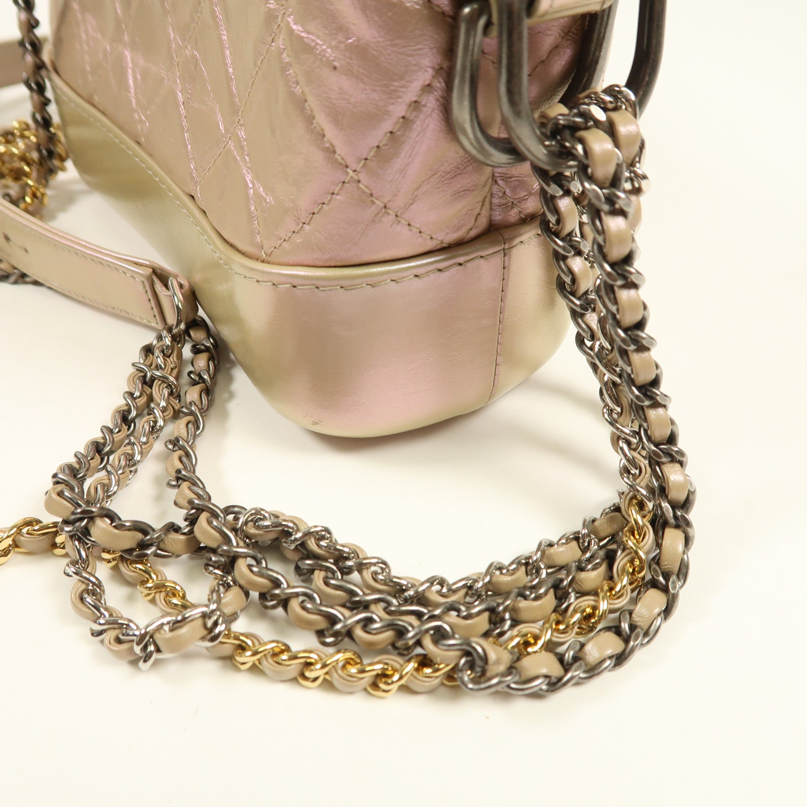 CHANEL 牛皮皮革Gabrielle鏈帶肩背袋