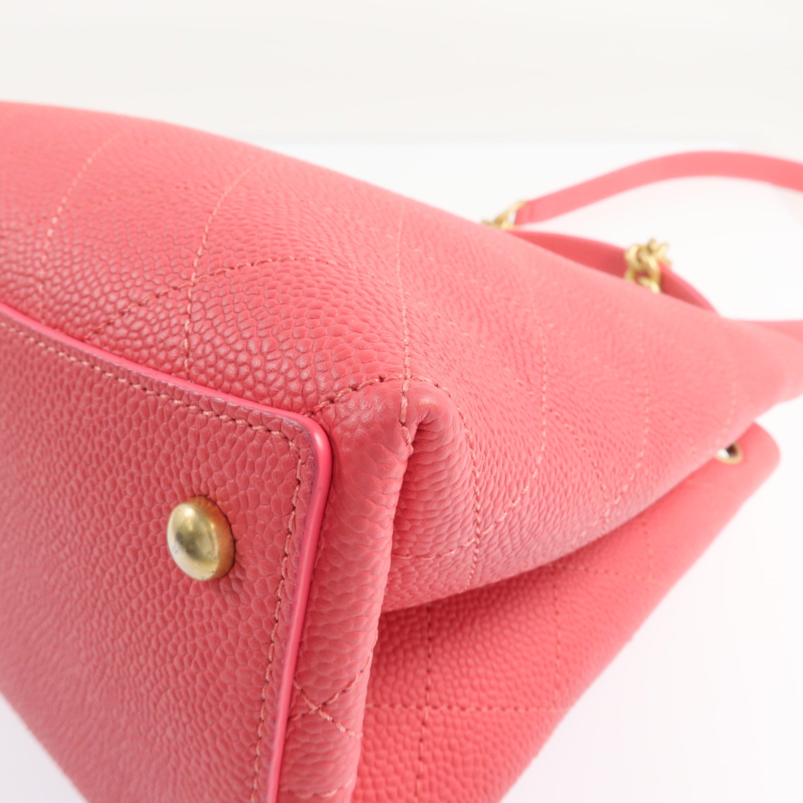 CHANEL 【激減優惠】牛皮皮革Bolsa CC Drawstring金扣手挽肩背兩用袋