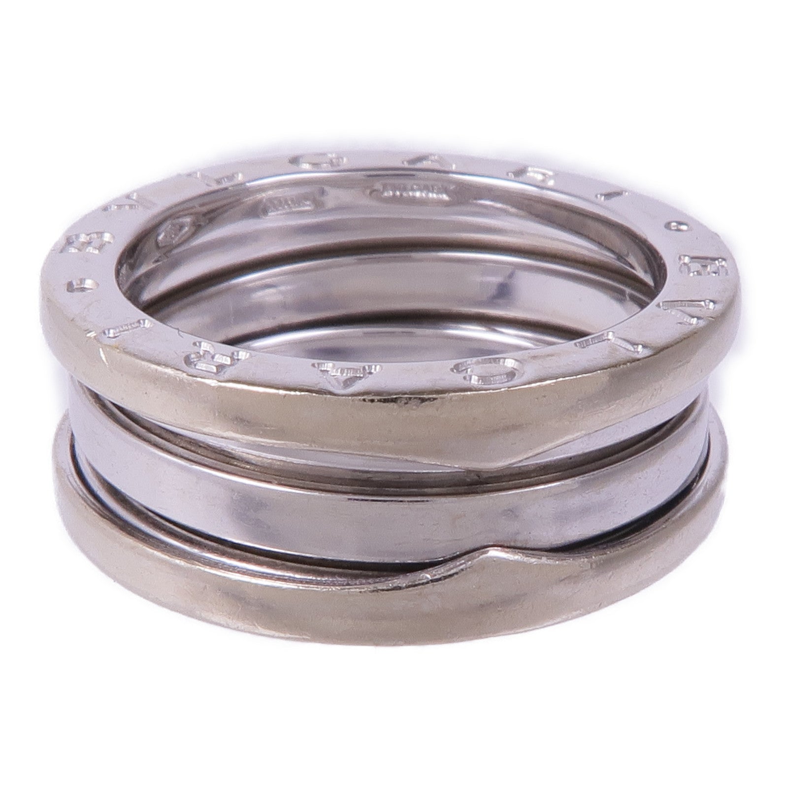 BVLGARI 18K白金B.zero1 3 Band Ring戒指Bvlgari#53/US#6.25