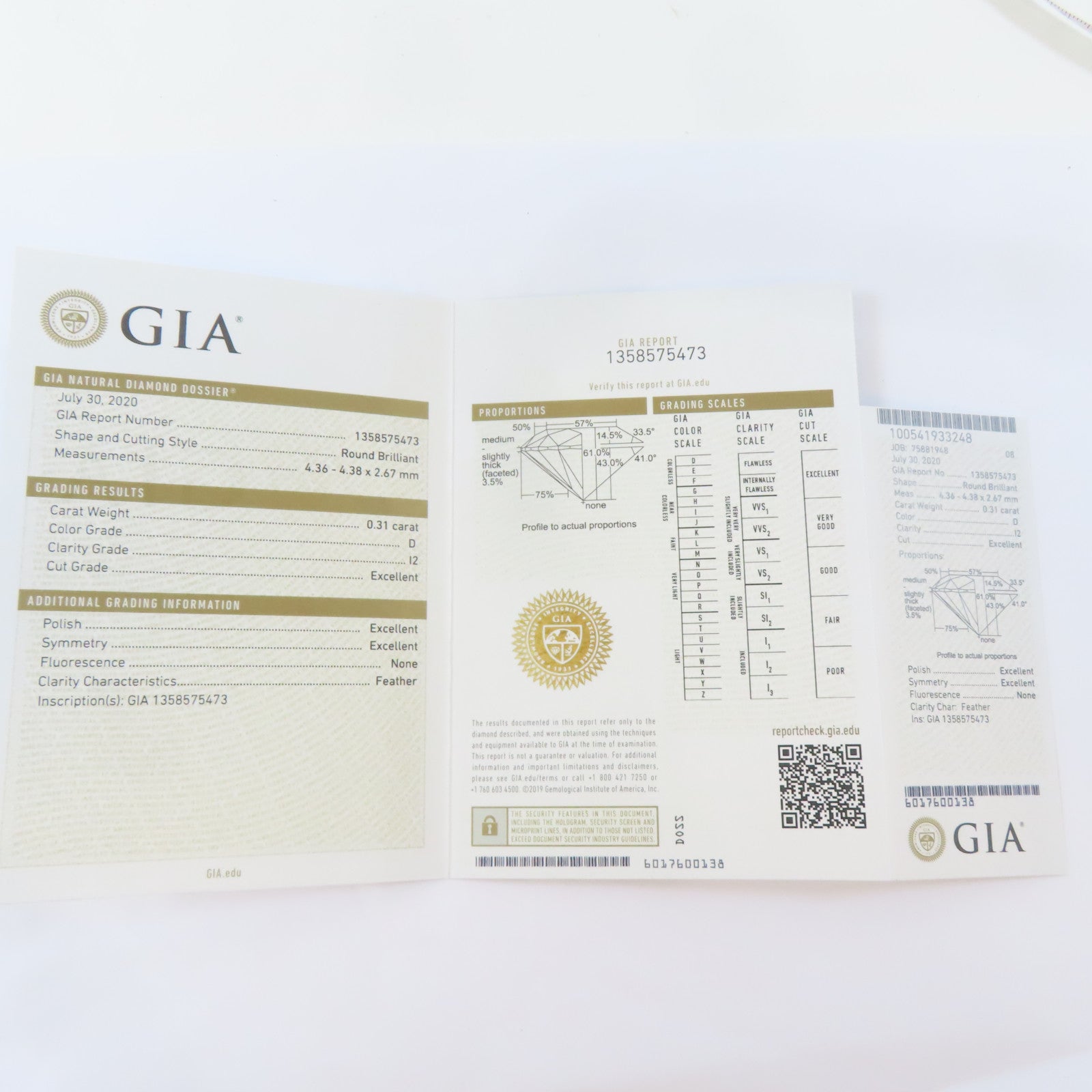 JEWELRY 【激減優惠】18K白金Diamond Earring0.31ct/0.30ct鑽石耳環