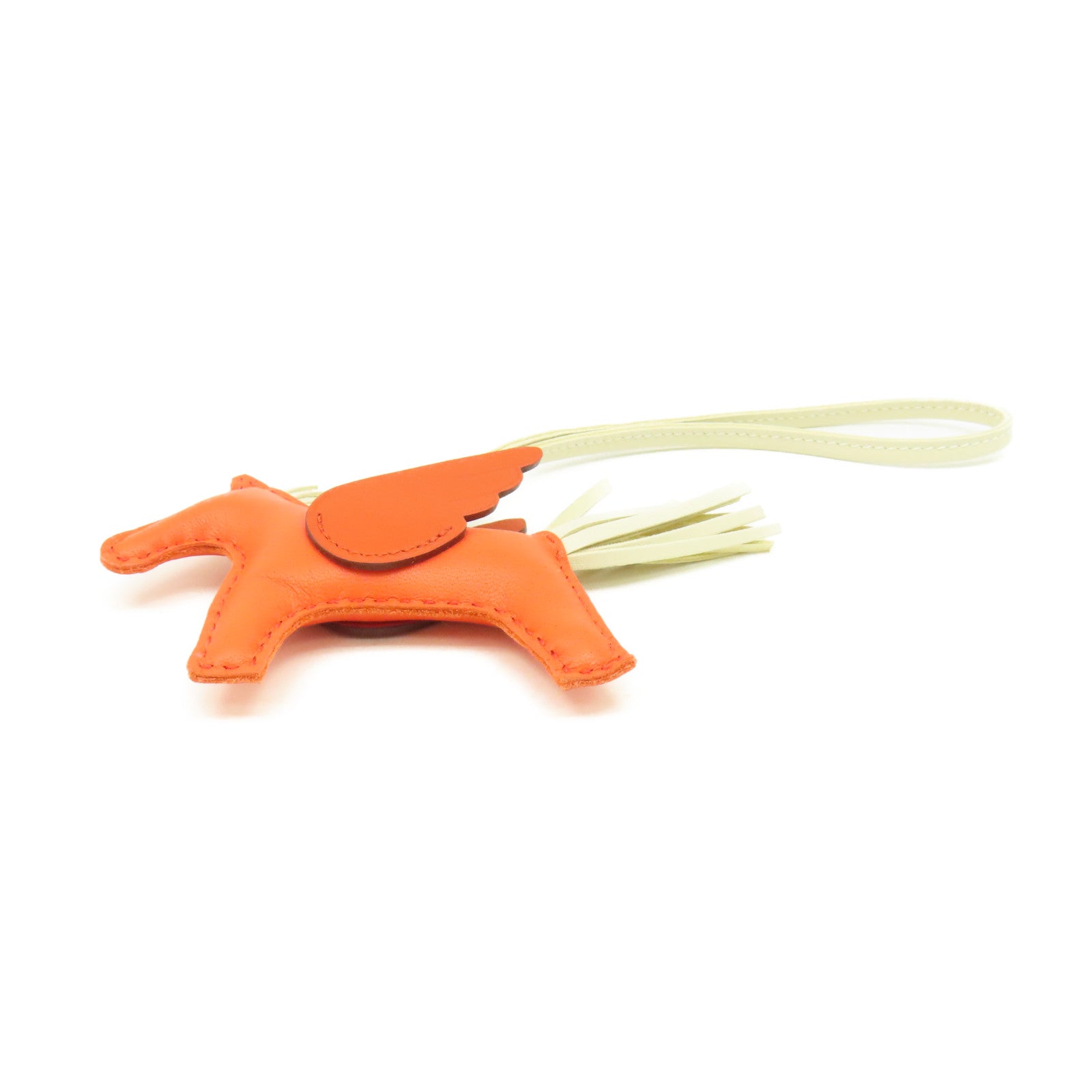 HERMES 【激減優惠】Swift皮革Rodeo Pegase PM Charm掛飾Orange橙色