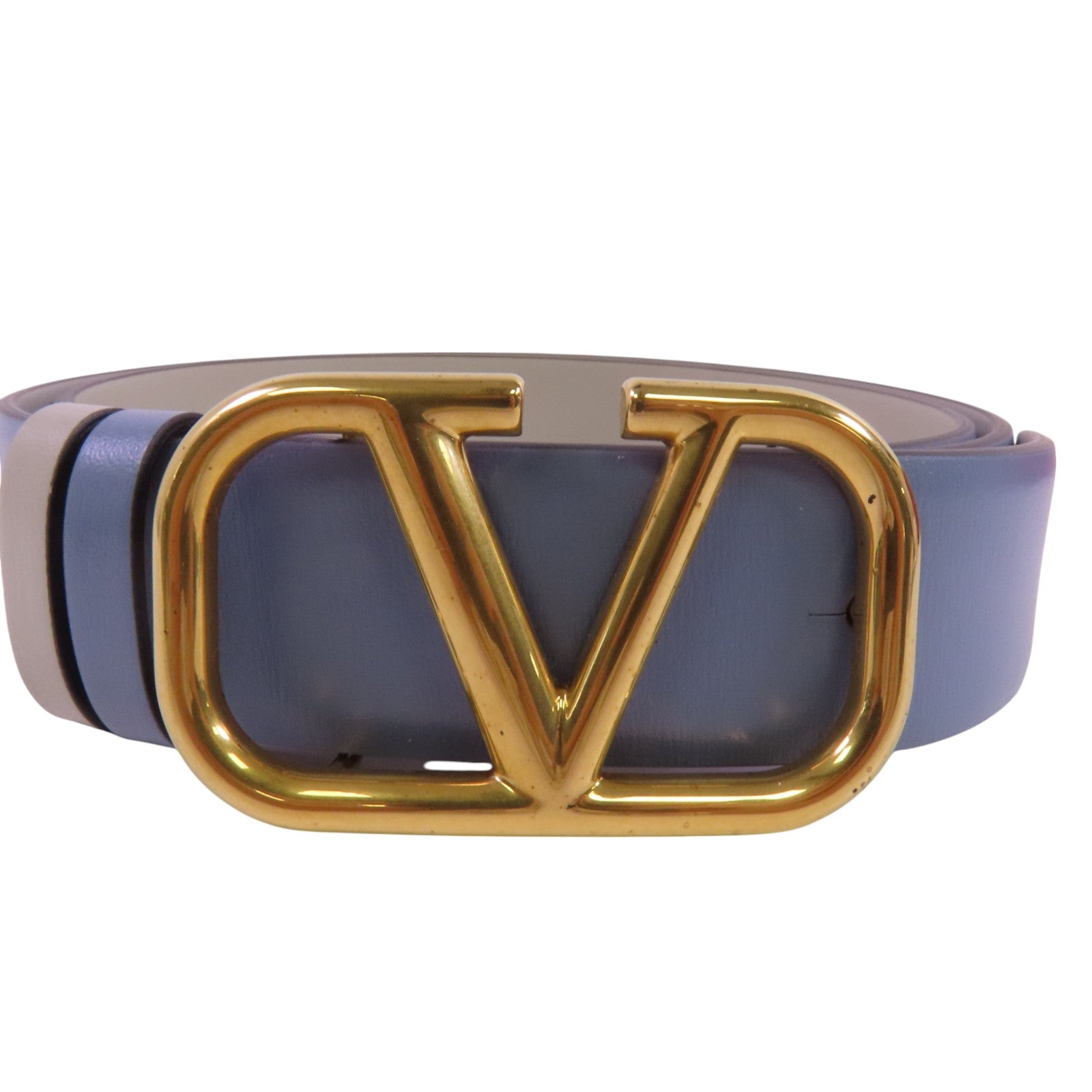 Valentino 牛皮皮革Belt金扣皮帶
