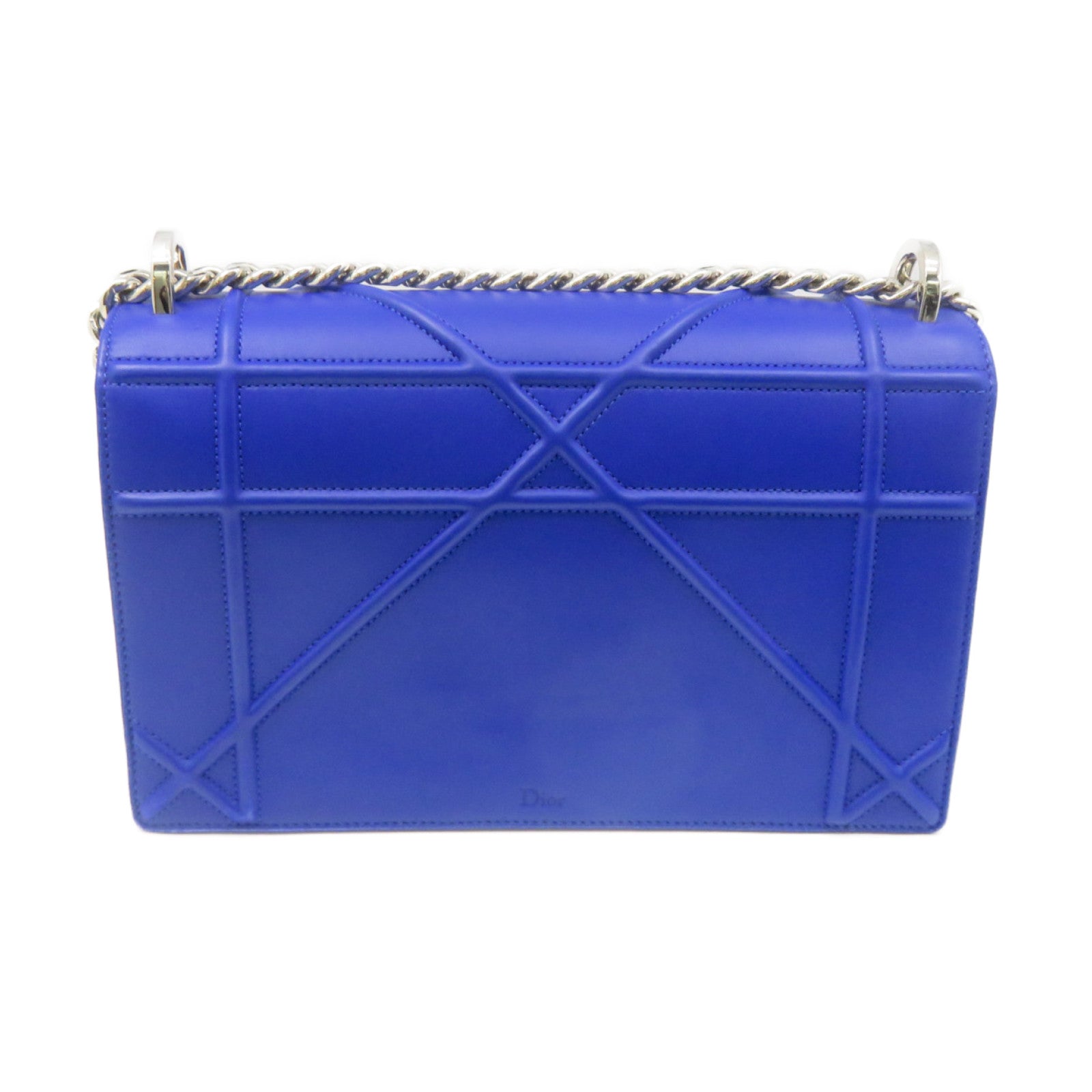 Dior 羊皮皮革Diorama Chain Shoulder Bag链带肩背袋蓝色