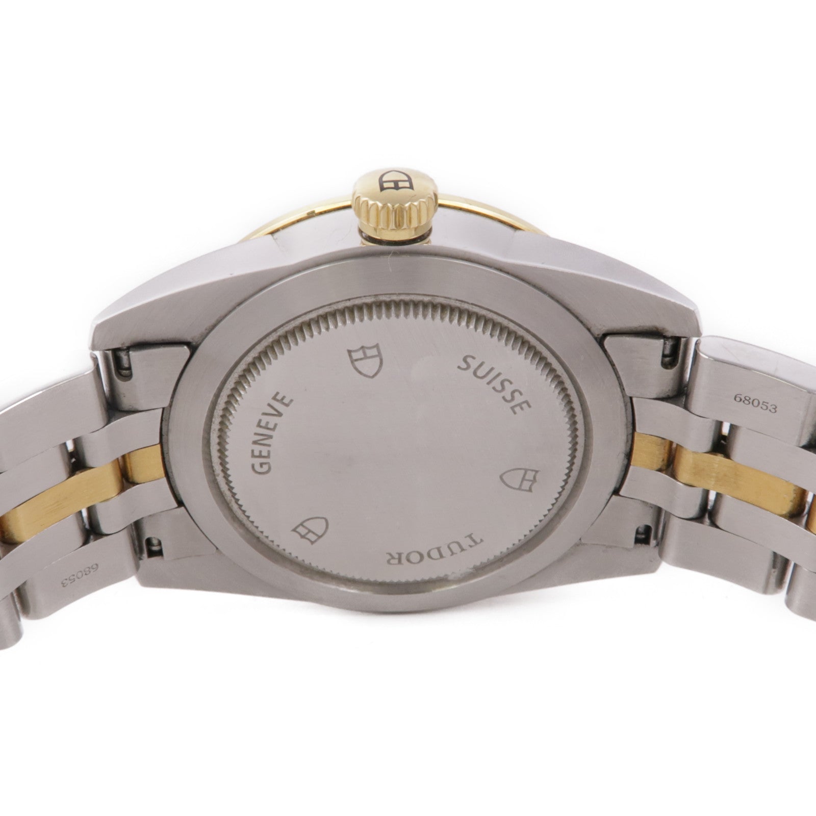 TUDOR Gramour Date Automatic Watch 55003 18K Yellow Gold Stainless Steel Diamond