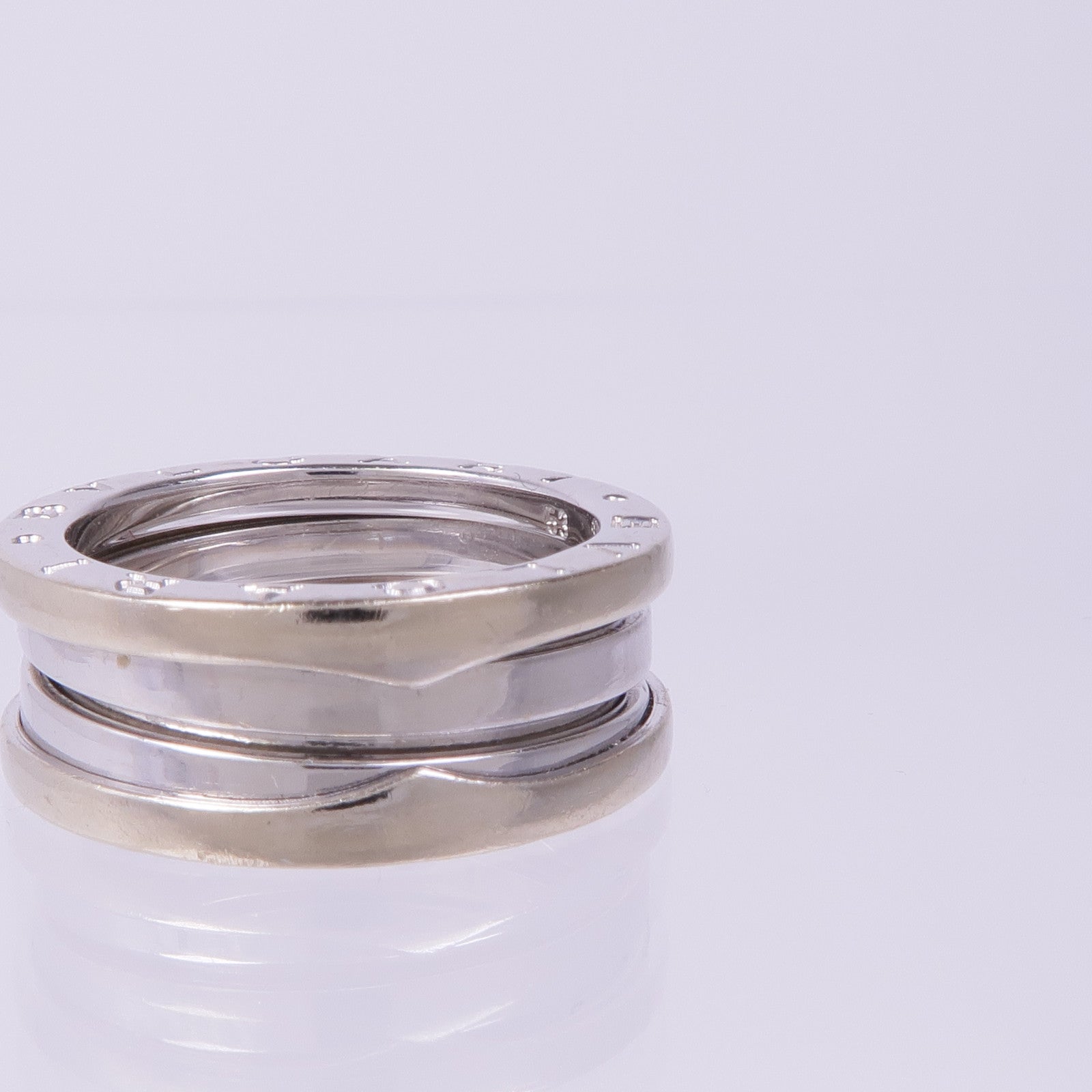 BVLGARI 18K白金B.zero1 3 Band Ring戒指Bvlgari#53/US#6.25