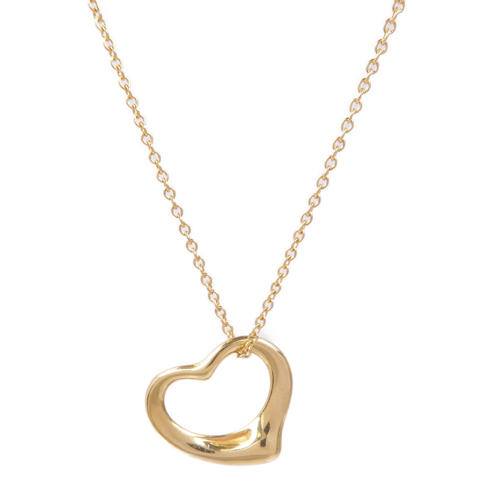 TIFFANY＆CO 18K黃金Open Heart Necklace項鍊