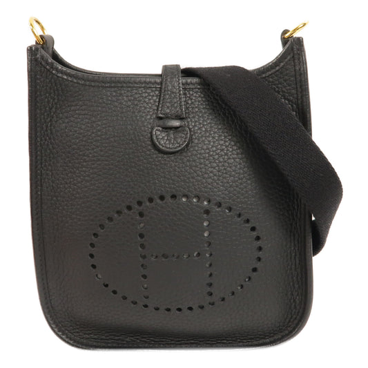 HERMES Clemence皮革 Evelyne TPM肩背袋Noir