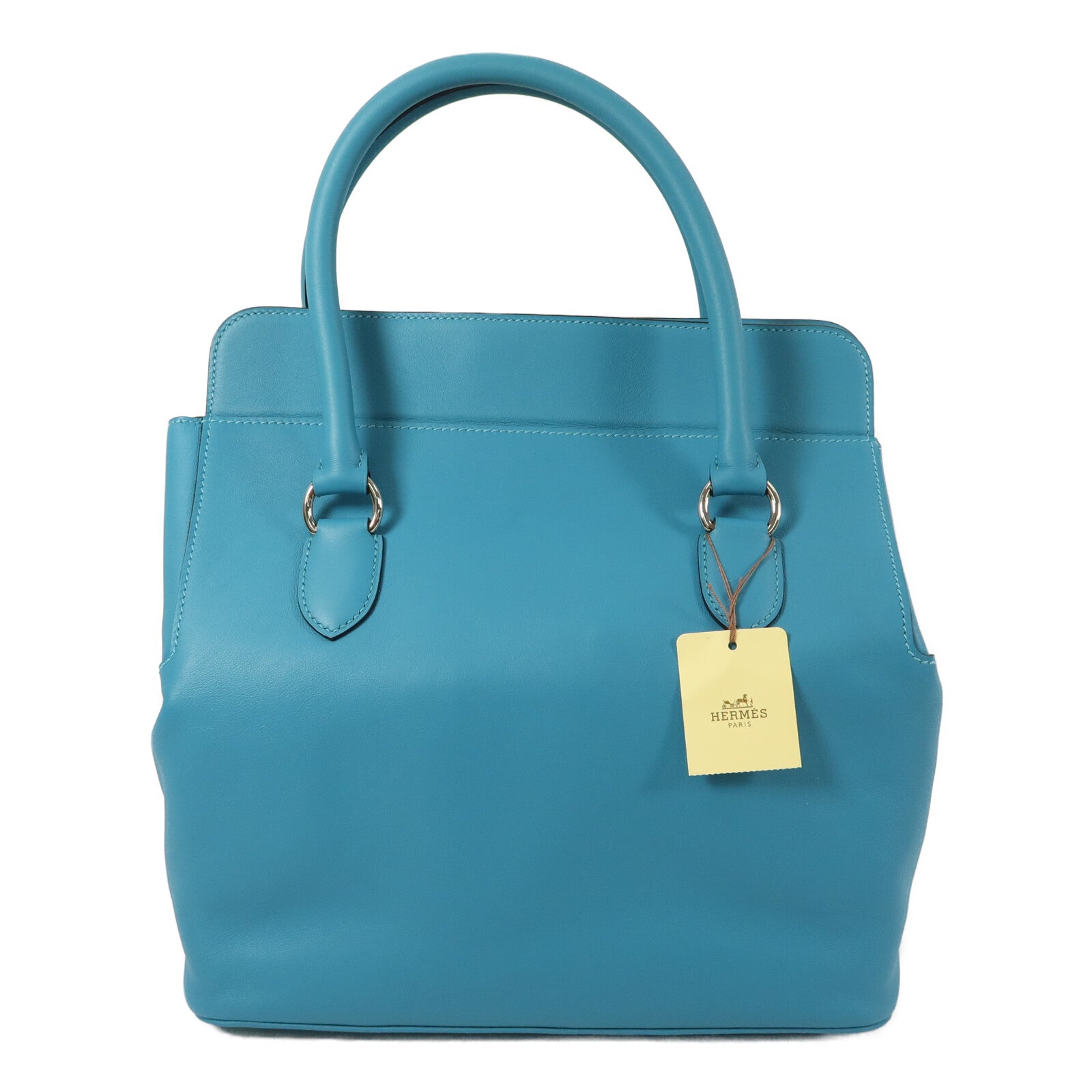 HERMES Swift皮革Toolbox 26手挽肩背兩用袋Turquoise