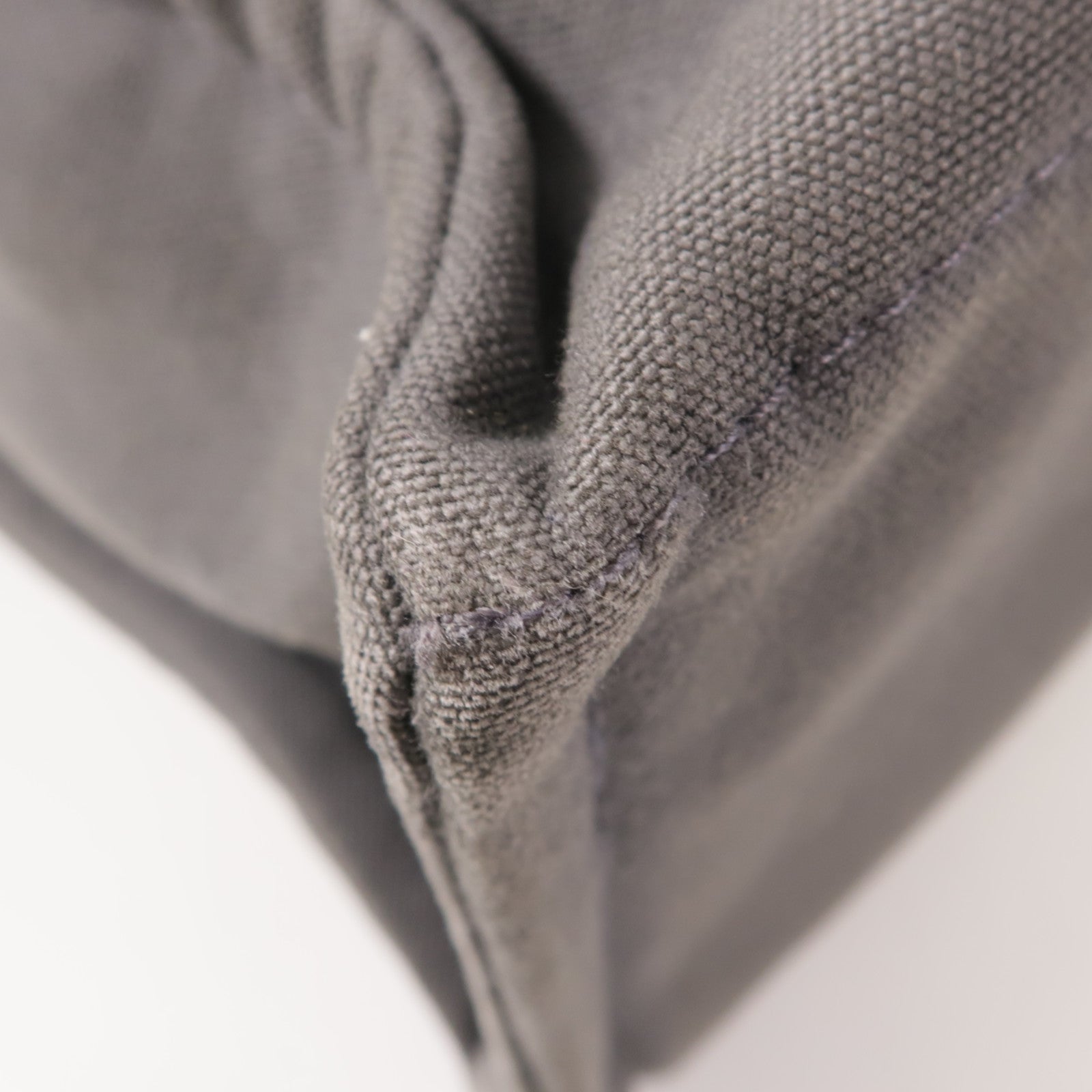 HERMES PHW Classic Hang Bag Canvas Gray