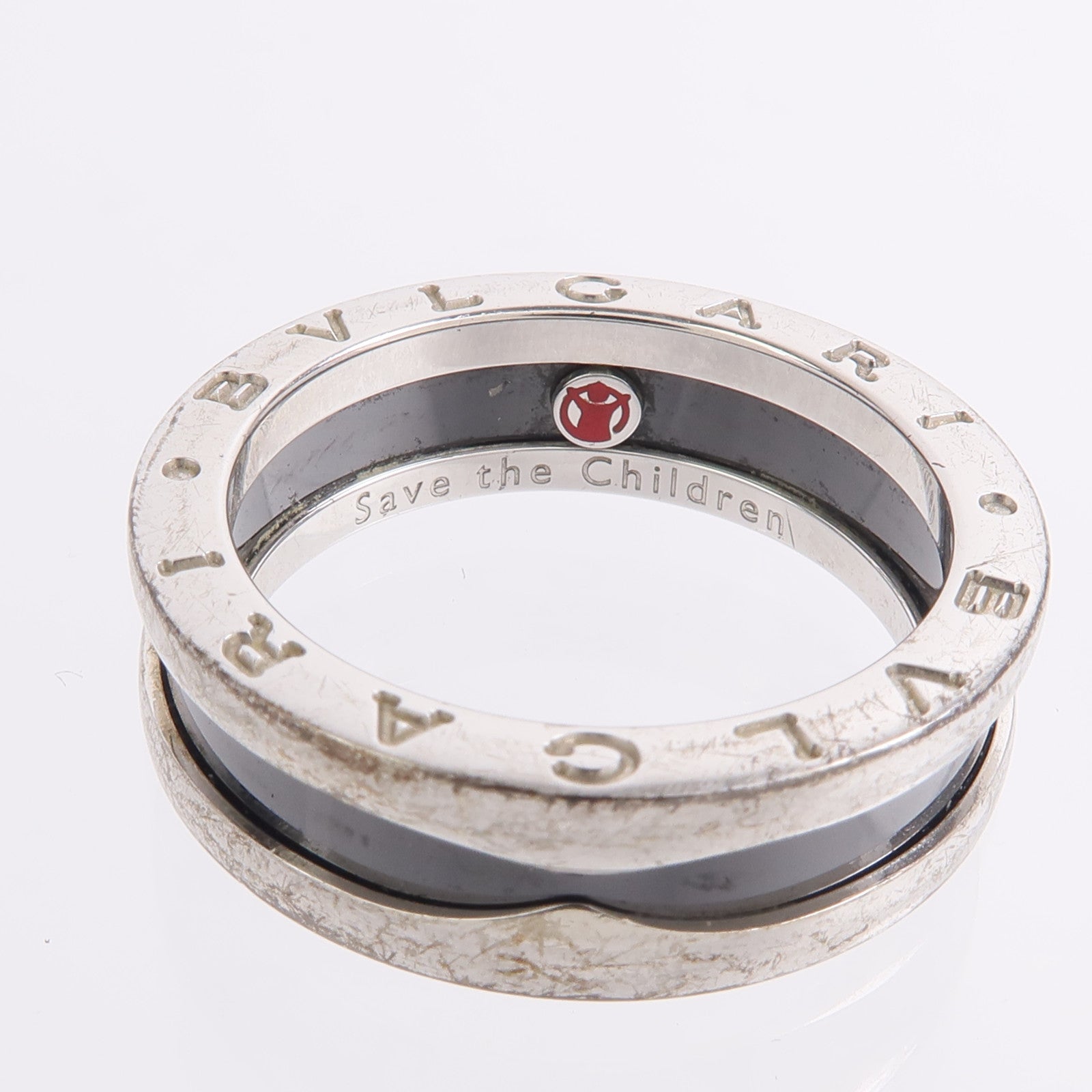 BVLGARI 925純銀/陶瓷B.Zero1 Save the Children Ring戒指